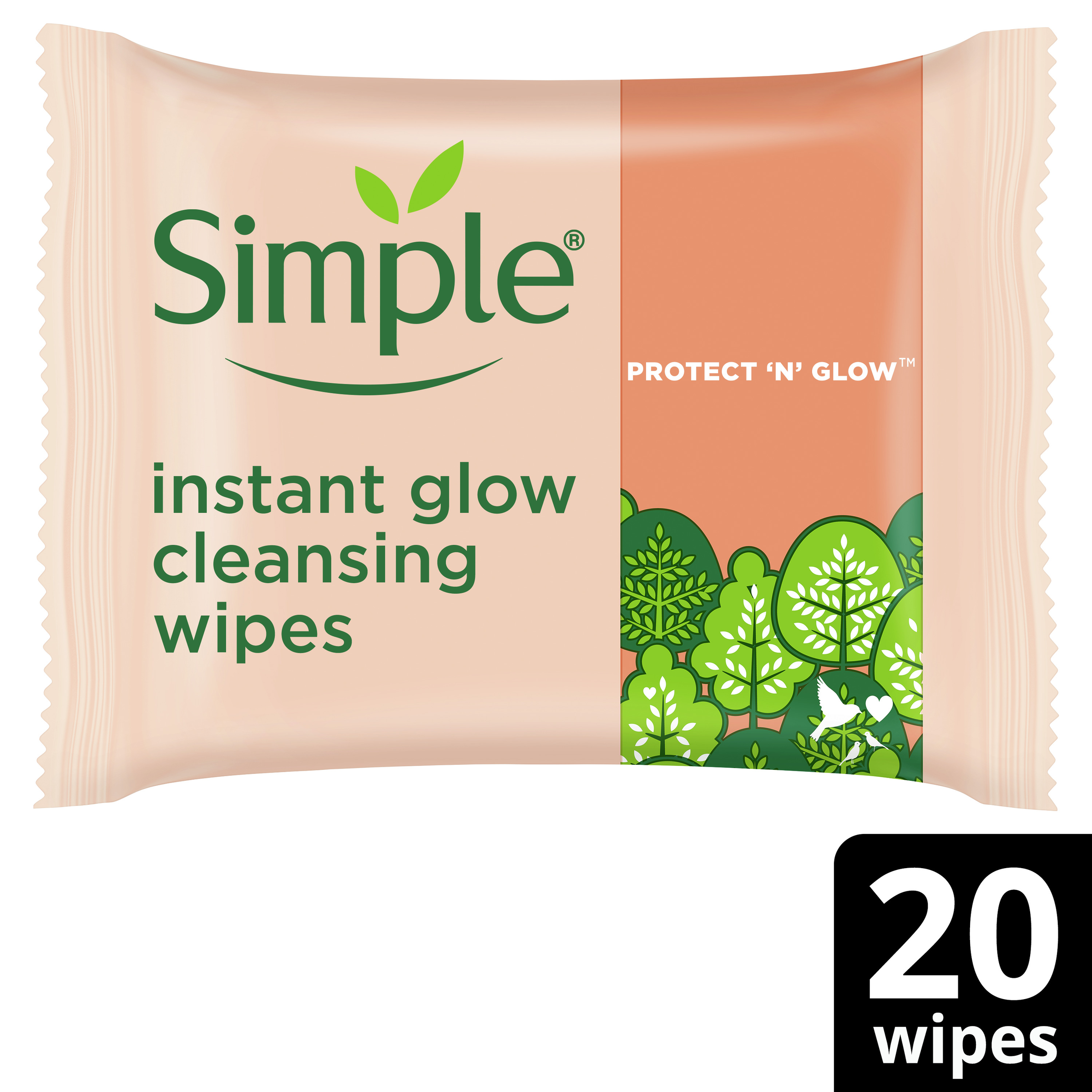 SIMPLE FACE WIPES PROTECT AND GLOW INSTANT GLOW 20 PACK - Image 10