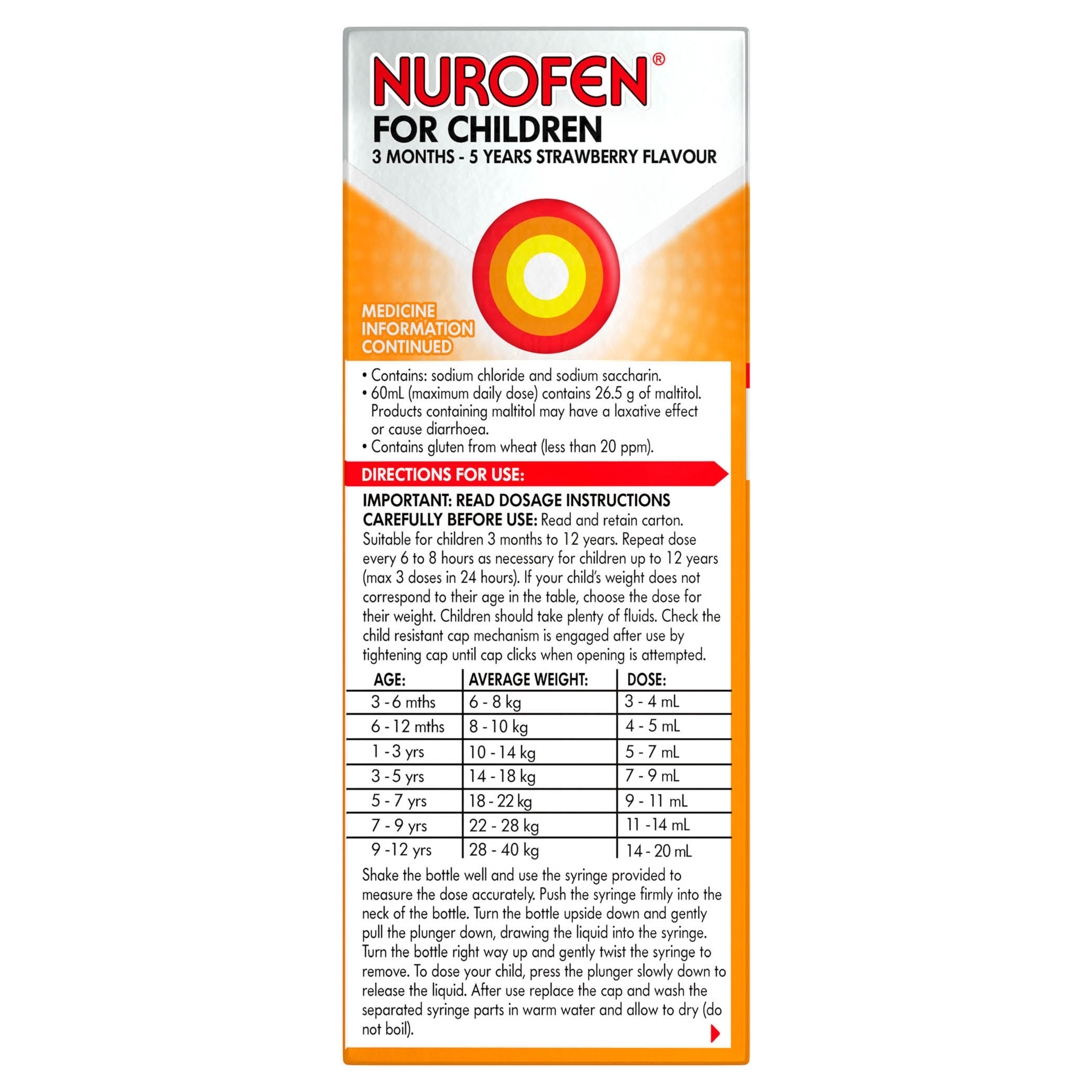NUROFEN FOR CHILDREN 3 MONTH - 5 YEARS STRAWBERRY 100ML - Image 4