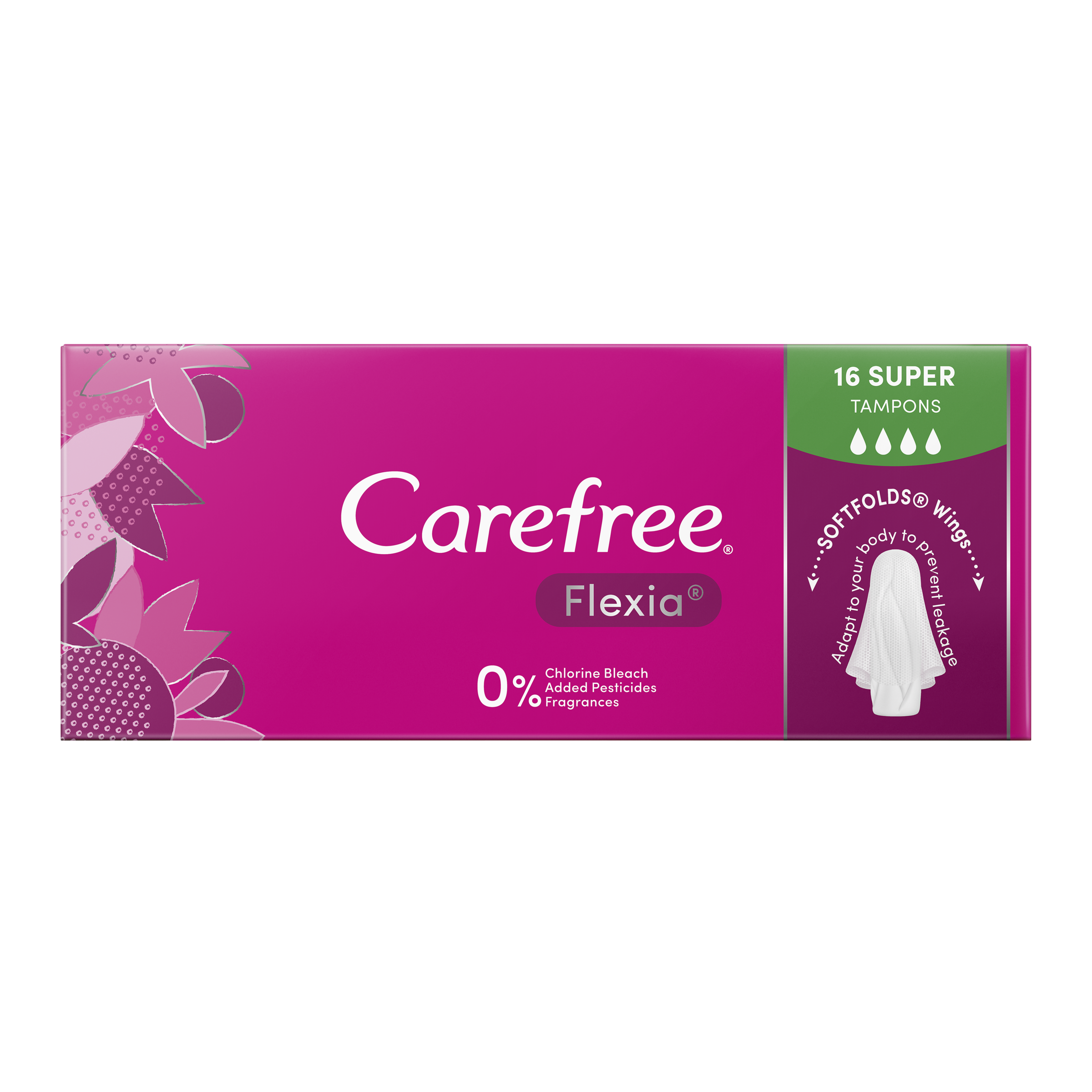 CAREFREE TAMPONS 4D SUPER FLEXIA 16 PACK - Image 2