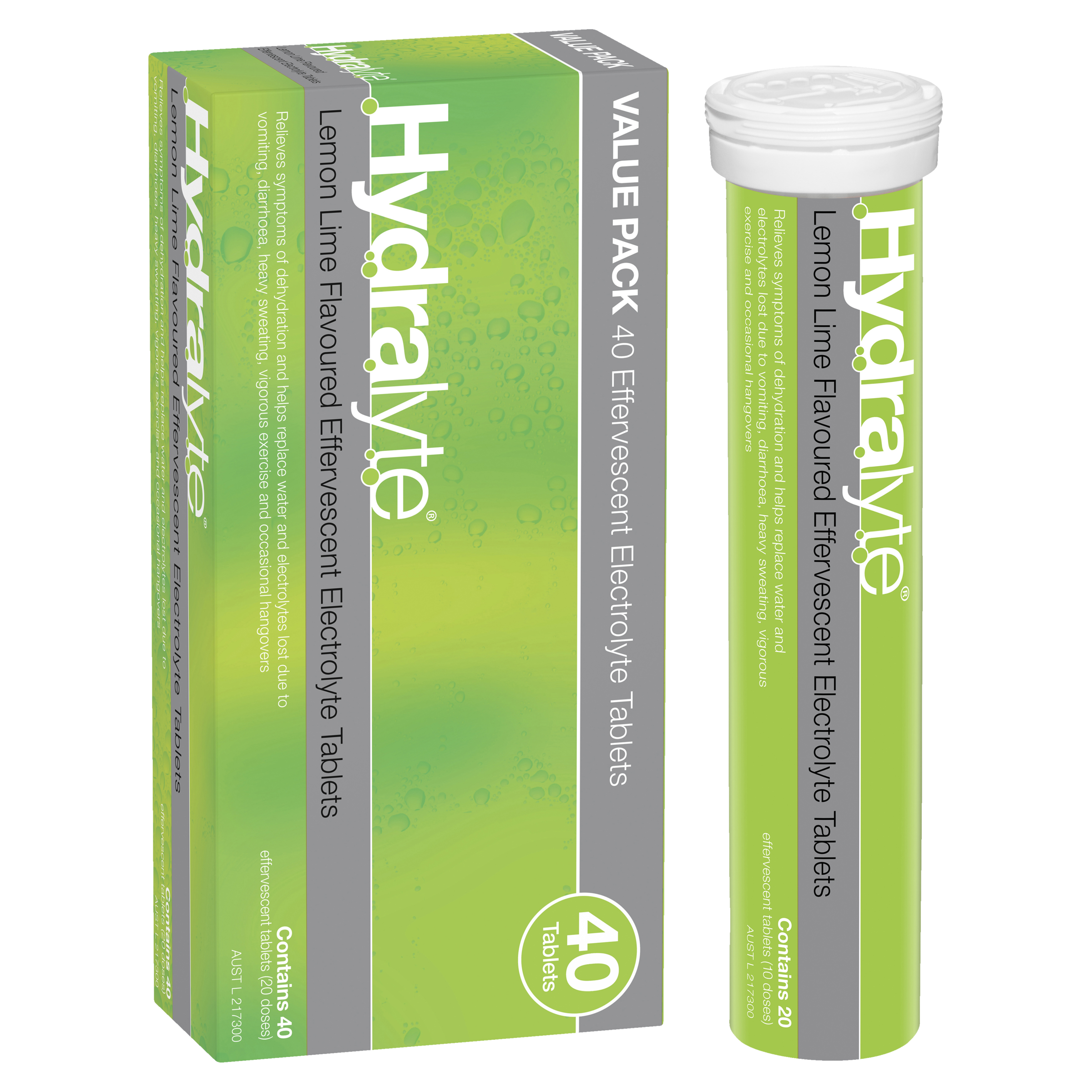 HYDRALYTE EFFERVESCENT LEMON LIME 40 TABLETS - Image 10