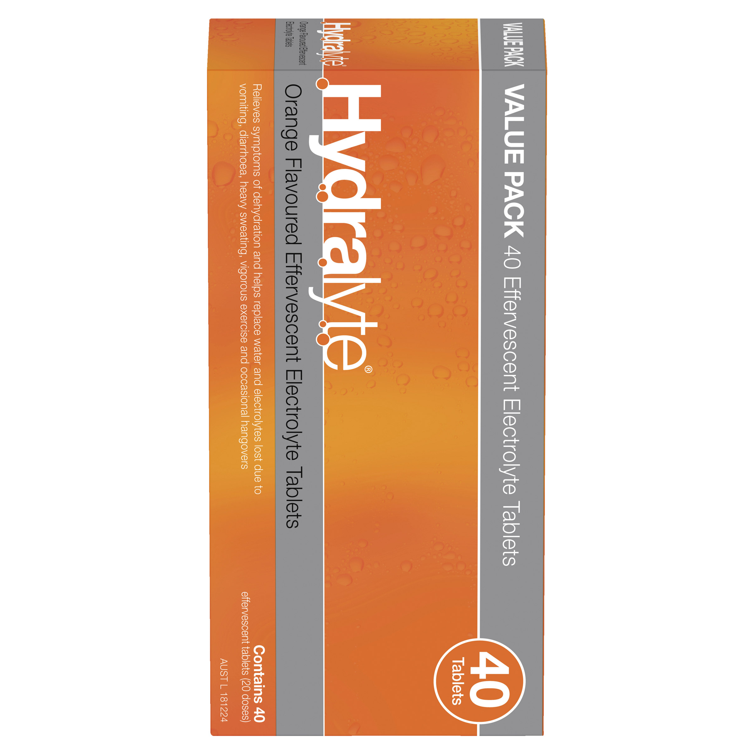 HYDRALYTE EFFERVESCENT ORANGE 40 TABLETS - Image 2