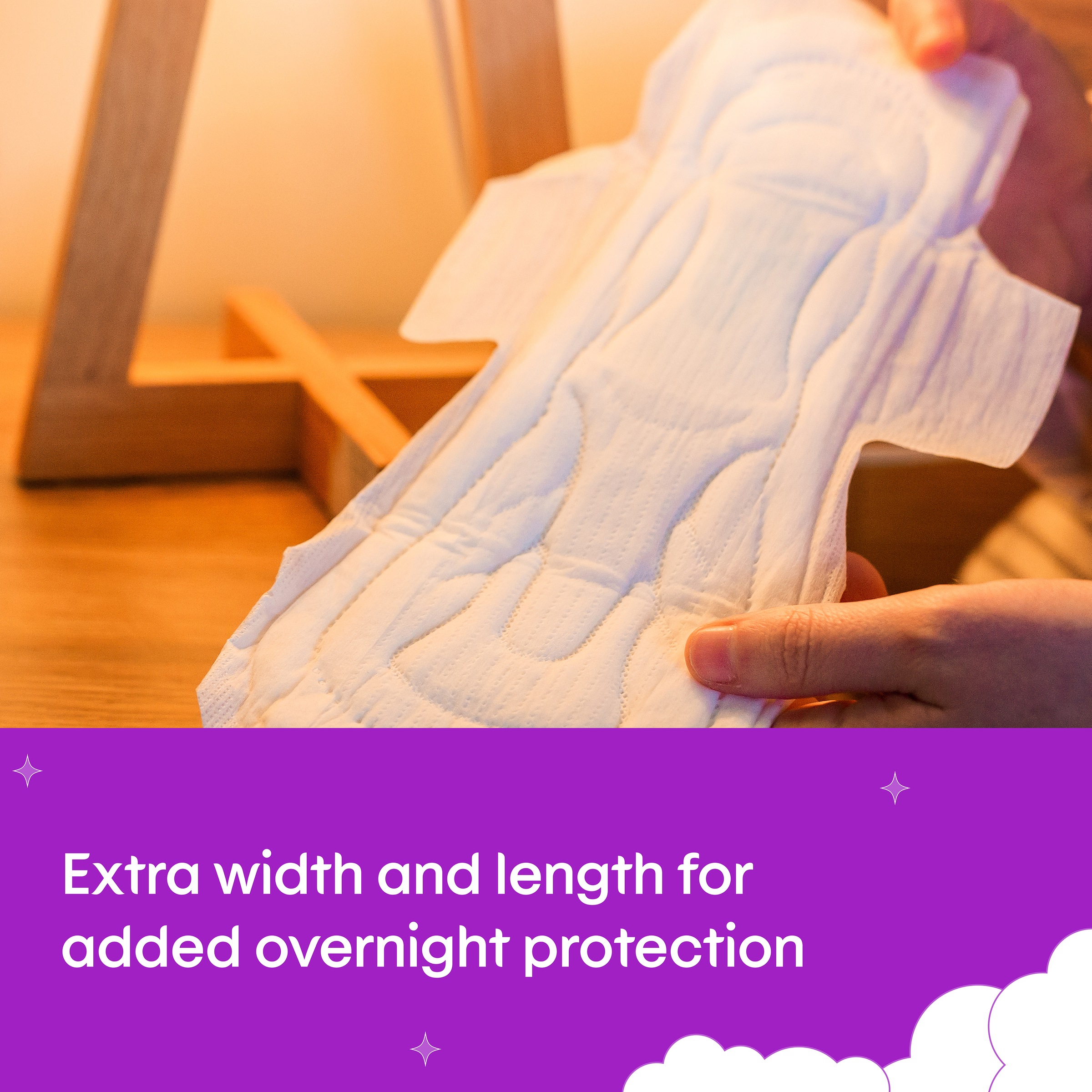 U BY KOTEX PADS ULTRATHIN OVERNIGHT LONG WINGS 8 PACK - Image 9