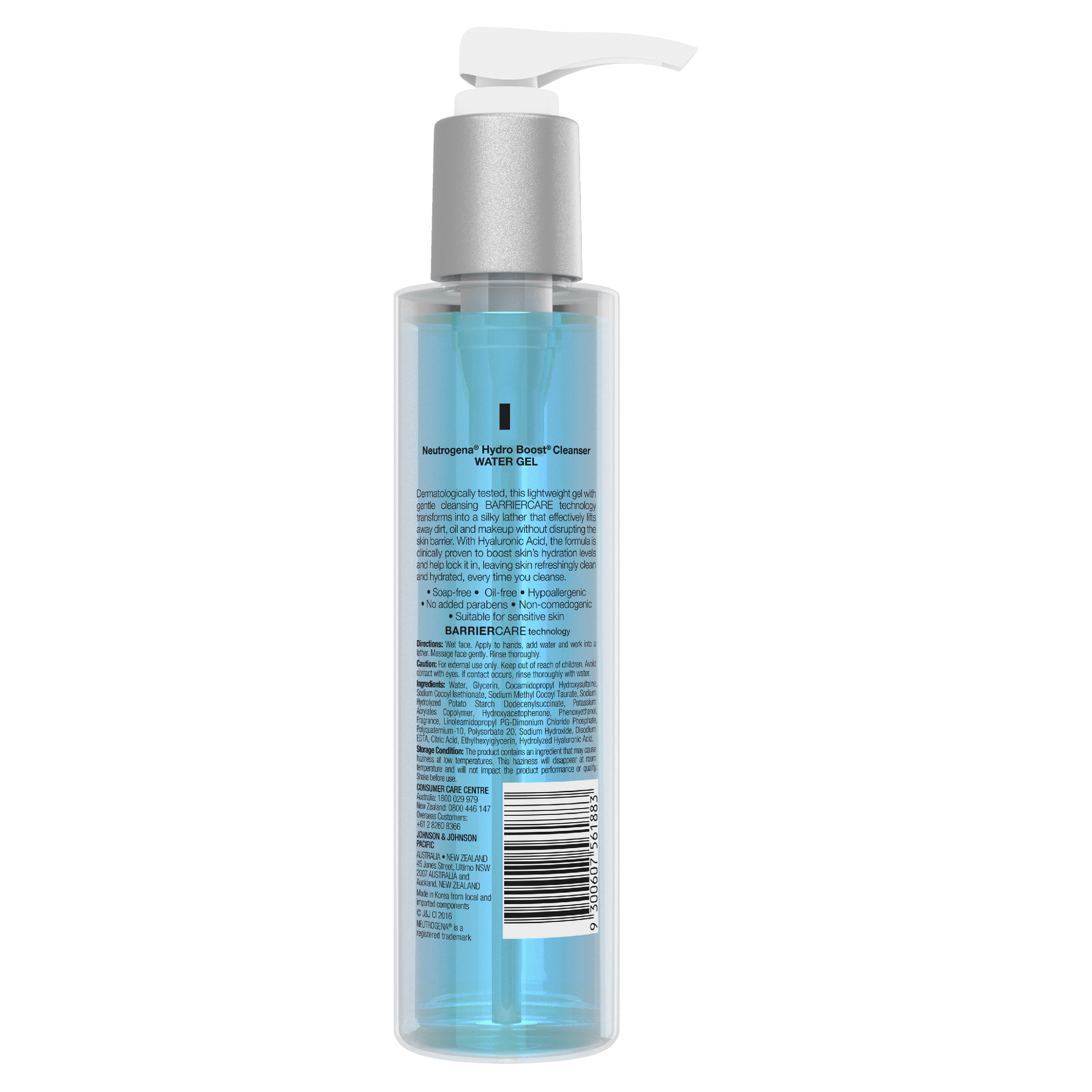 NEUTROGENA HYDRO BOOST CLEANSER WATER GEL 145ML - Image 2