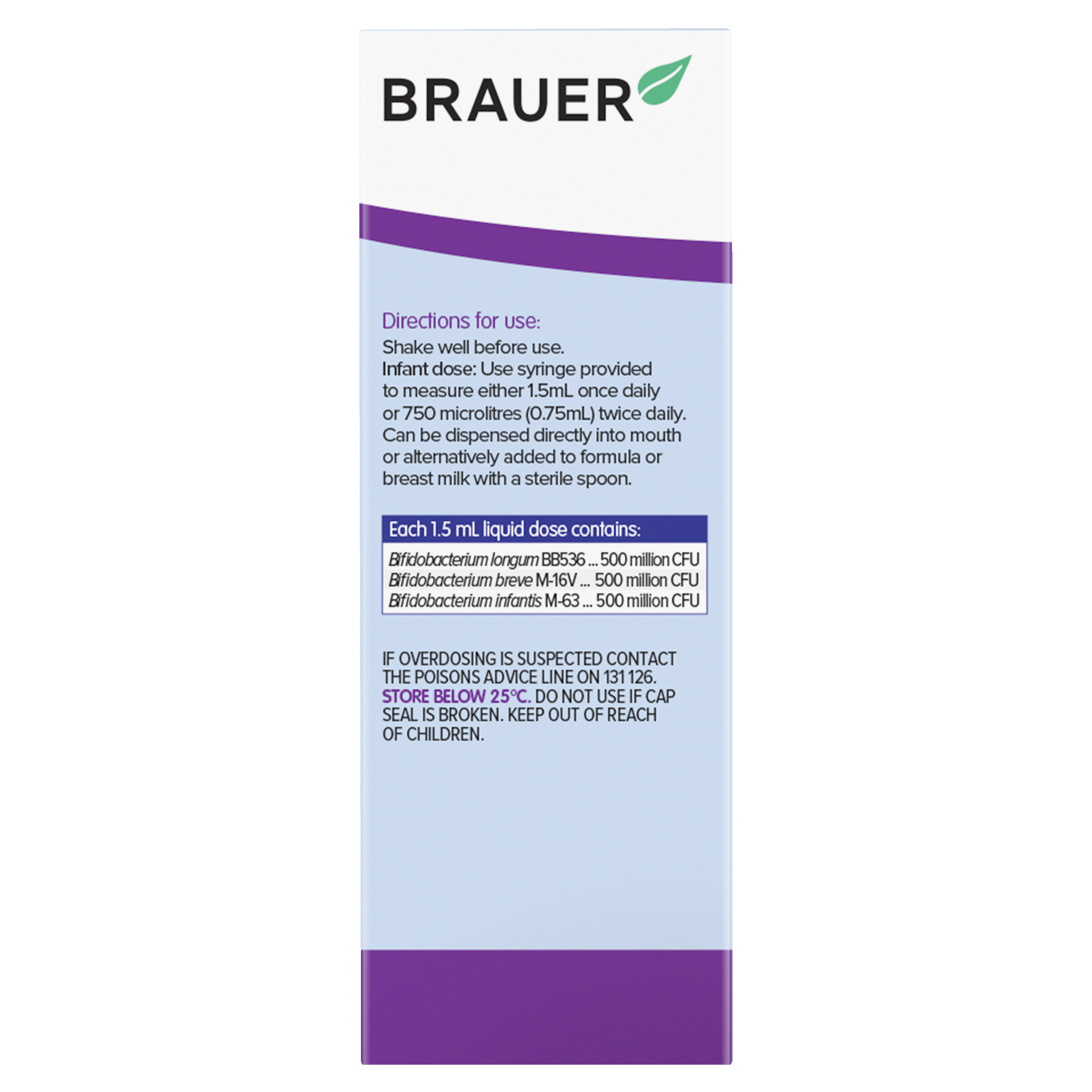 BRAUER IMMUNE DEFENCE PROBIOTIC LIQUID FOR INFANTS 45ML - Image 4