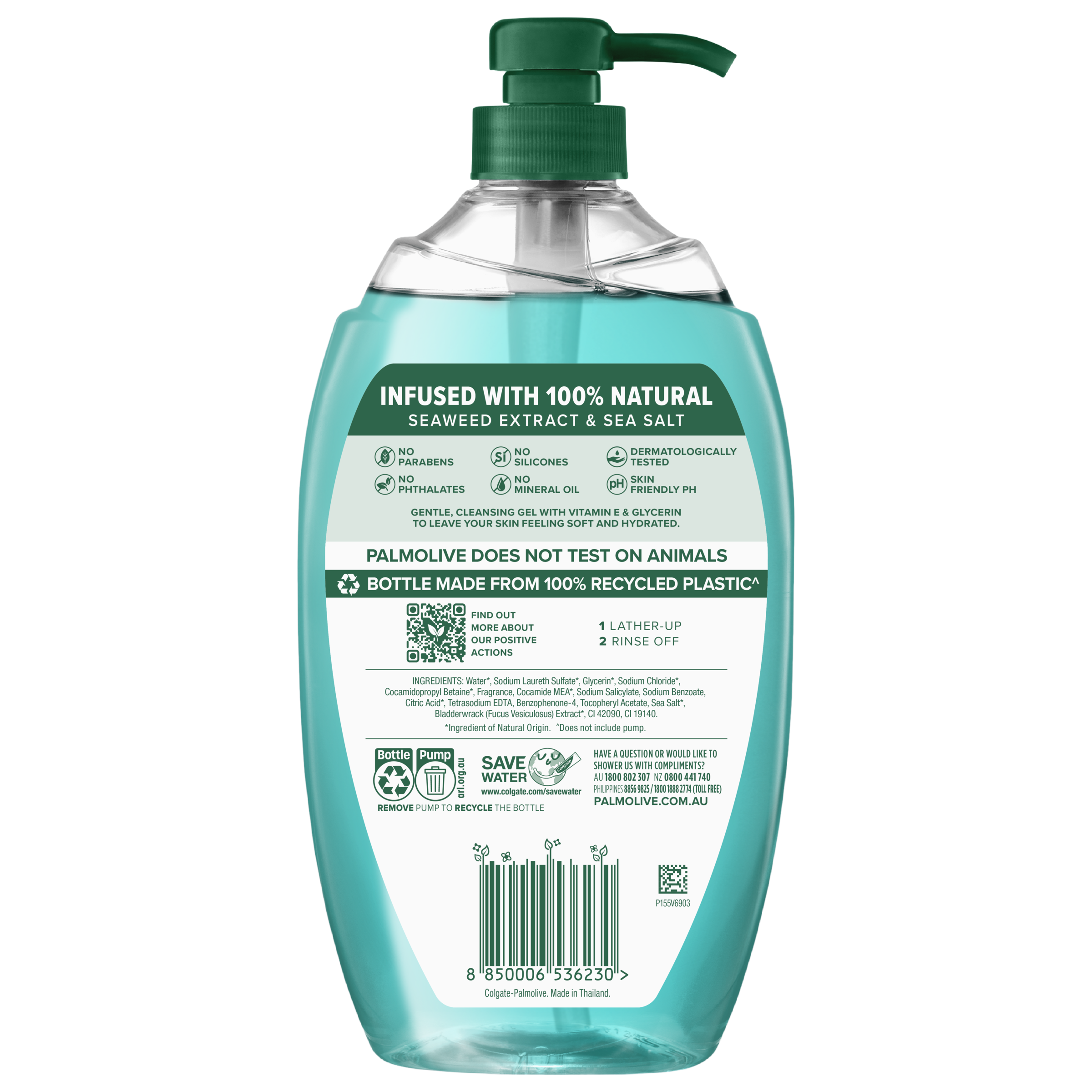 PALMOLIVE BODY WASH NATURALS SEA MINERALS 1 LITRE - Image 2