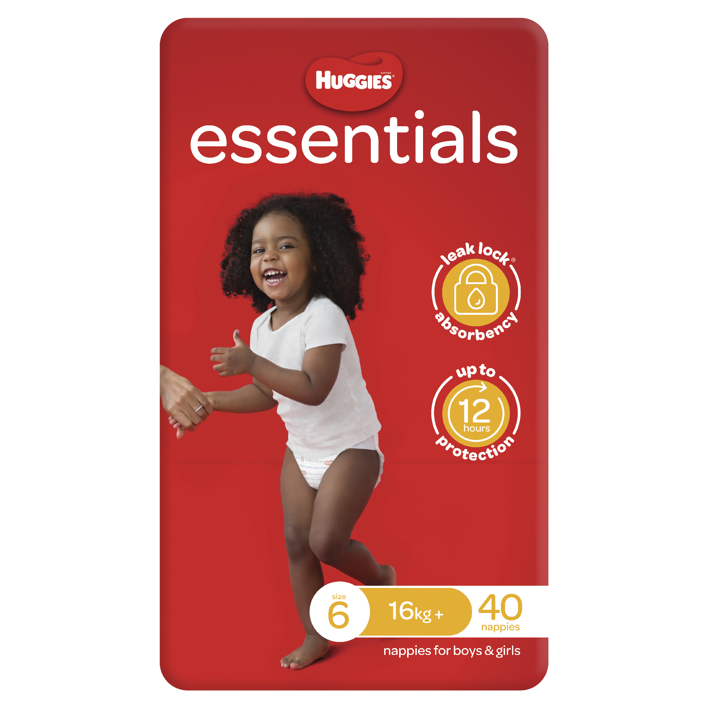 HUGGIES ESSENTIALS NAPPIES JUNIOR 40 PACK - Image 4