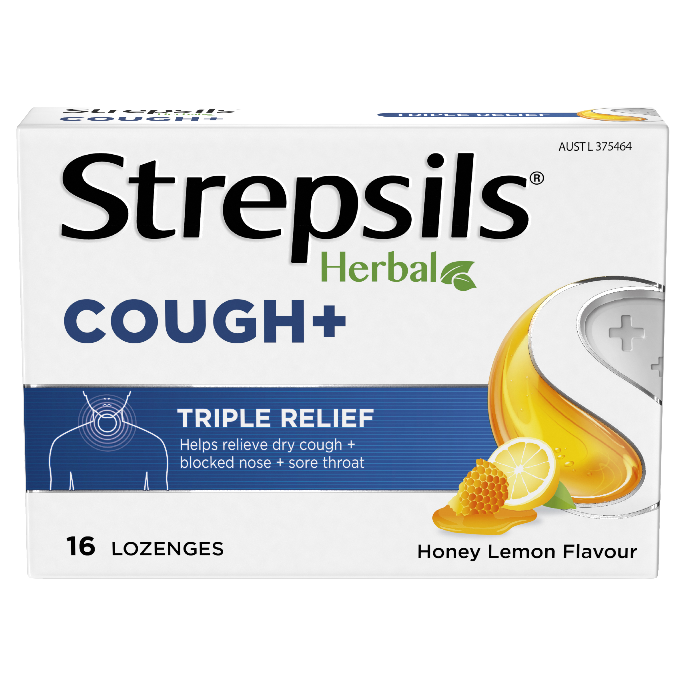 STREPSILS HERBAL COUGH  HONEY LEMON 16 LOZENGES - Image 7