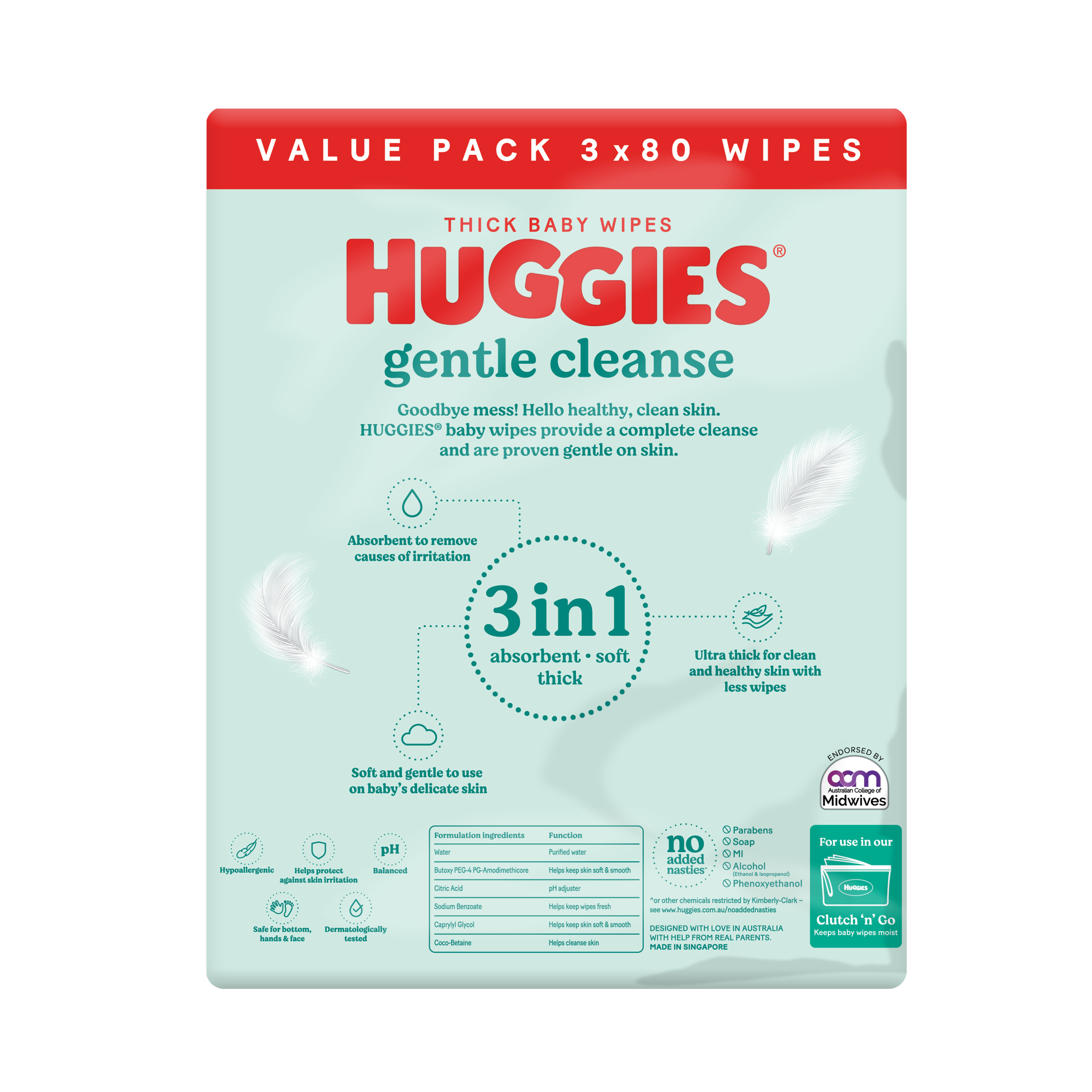 HUGGIES THICK BABY WIPES FRAGRANCE FREE 240 PACK - Image 4