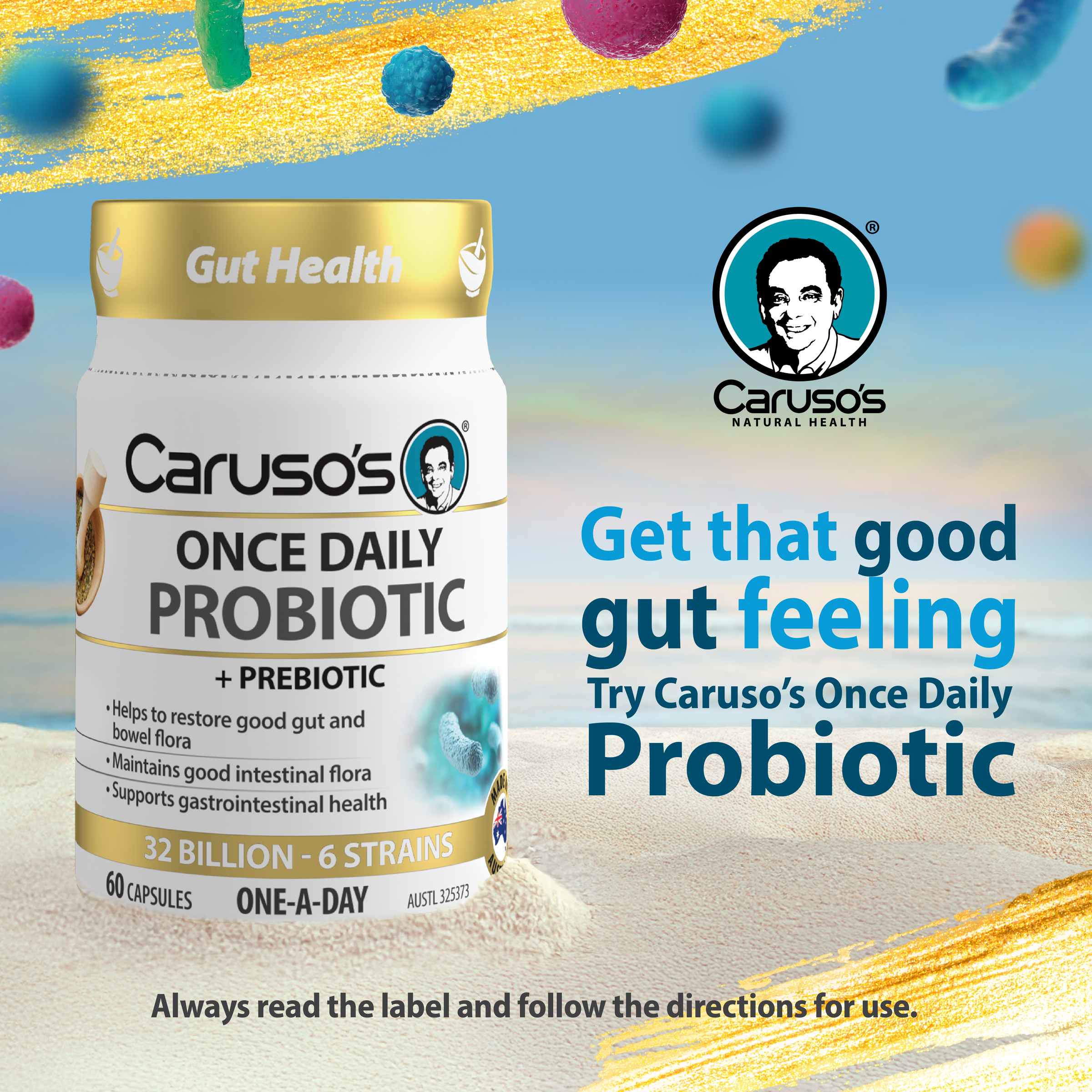 CARUSOS PROBIOTIC ONCE DAILY 60 CAPSULES - Image 2