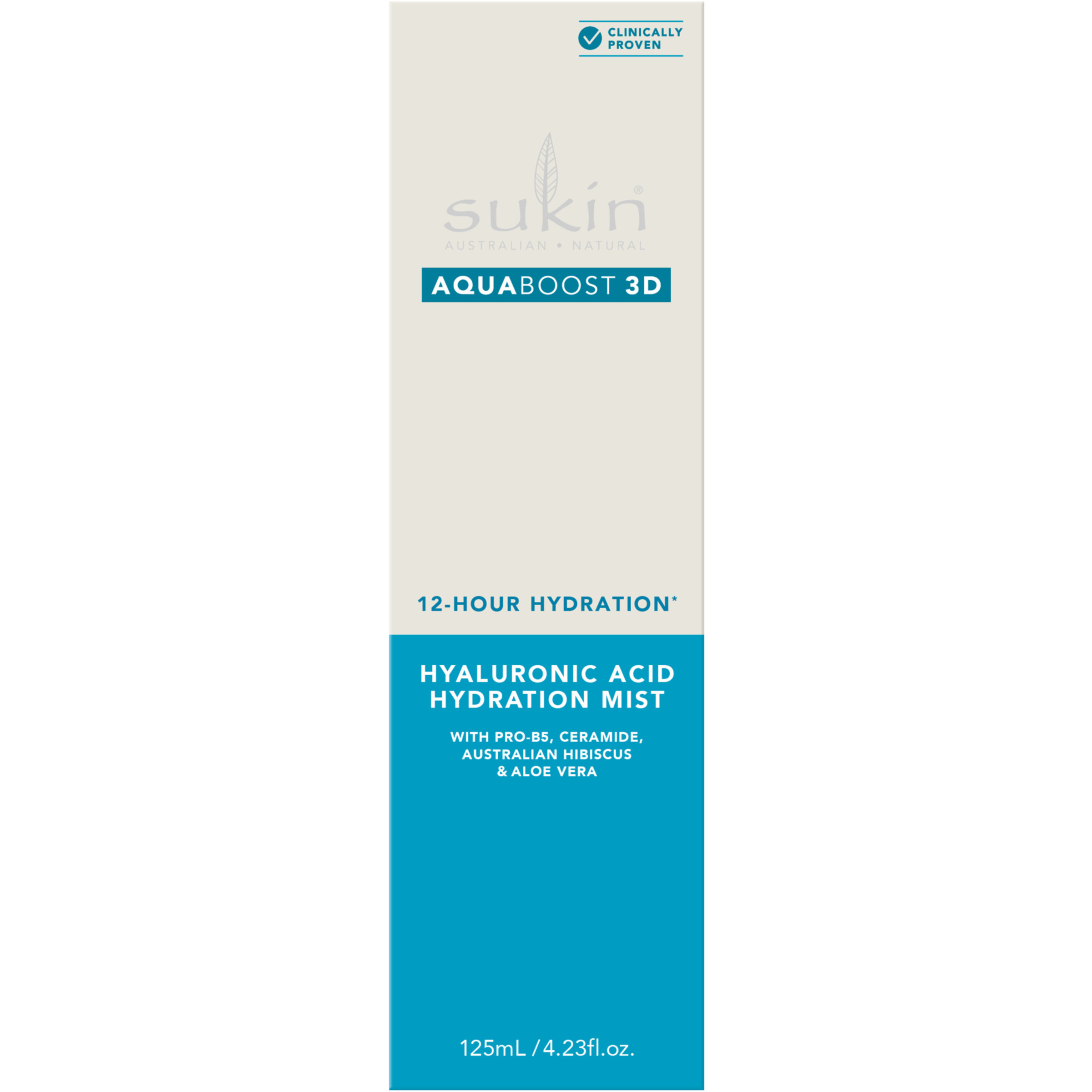 SUKIN AQUABOOST 3D HYALURONIC ACID HYDRATING MIST 125ML - Image 3