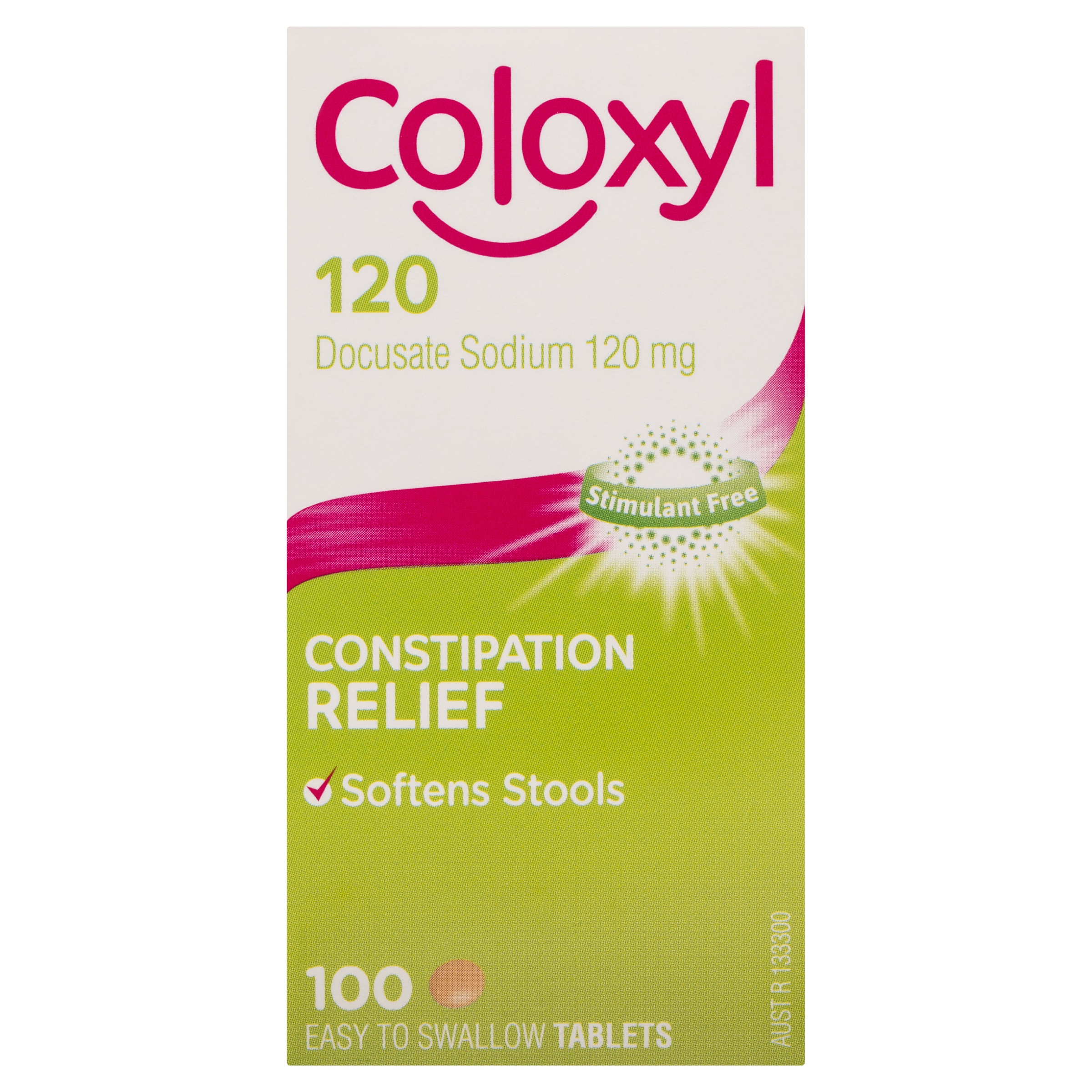 COLOXYL CONSTIPATION RELIEF 120MG 100 TABLETS - Image 2