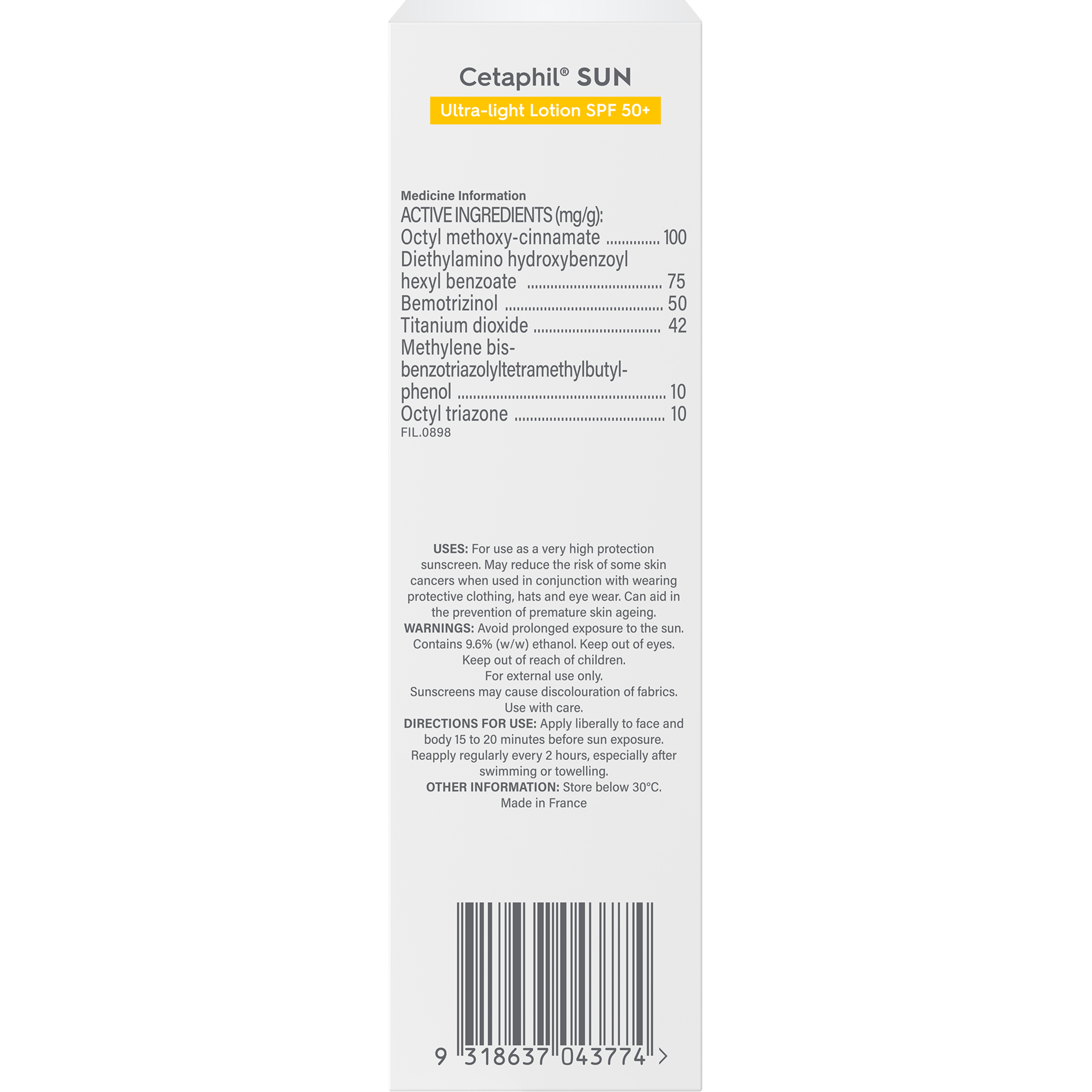 CETAPHIL ULTRA LIGHT SUNSCREEN LOTION SPF50+ 100ML - Image 3
