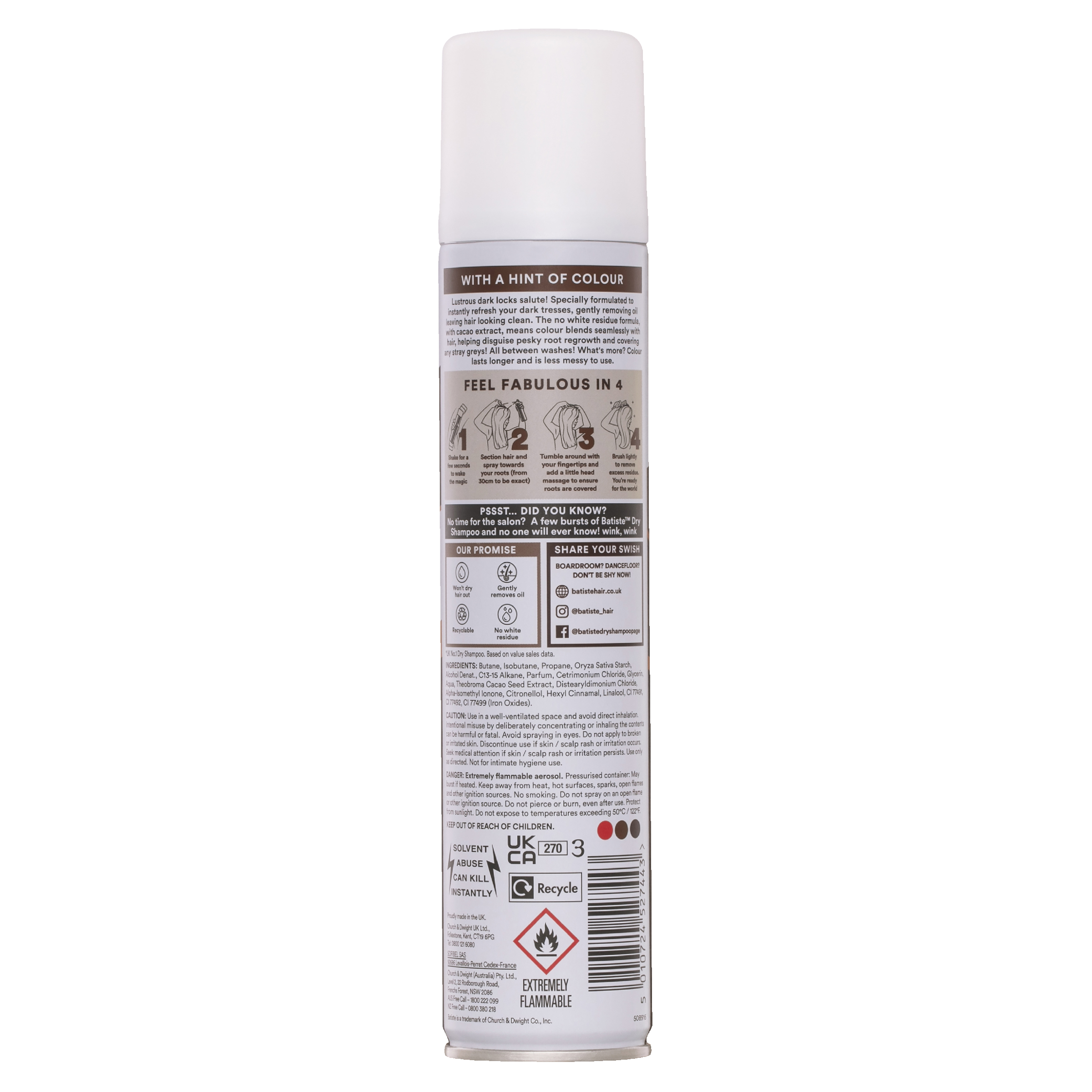 BATISTE DIVINE DARK DRY SHAMPOO 200ML - Image 2