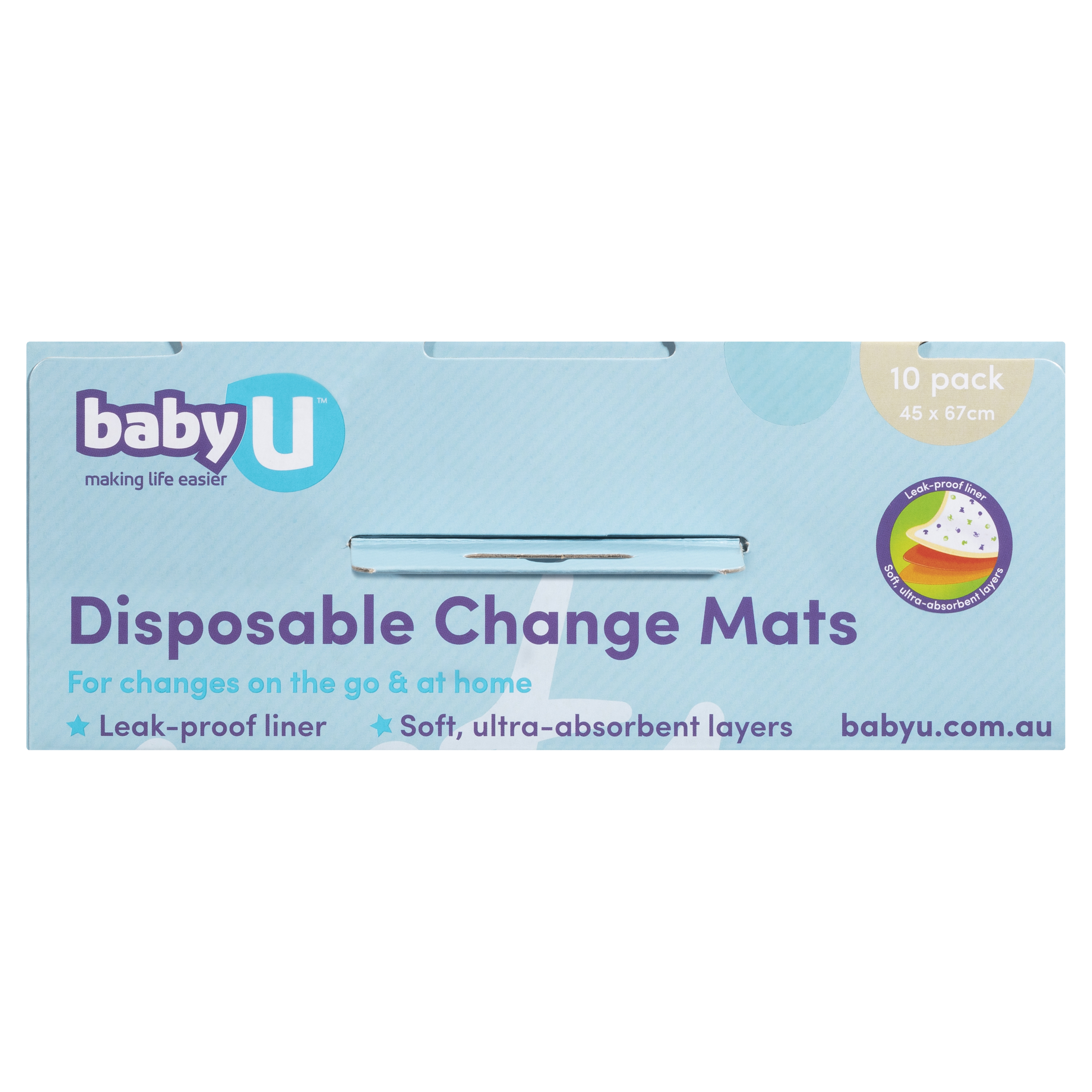 BABY U DISPOSABLE CHANGE MATS 10 PACK - Image 5