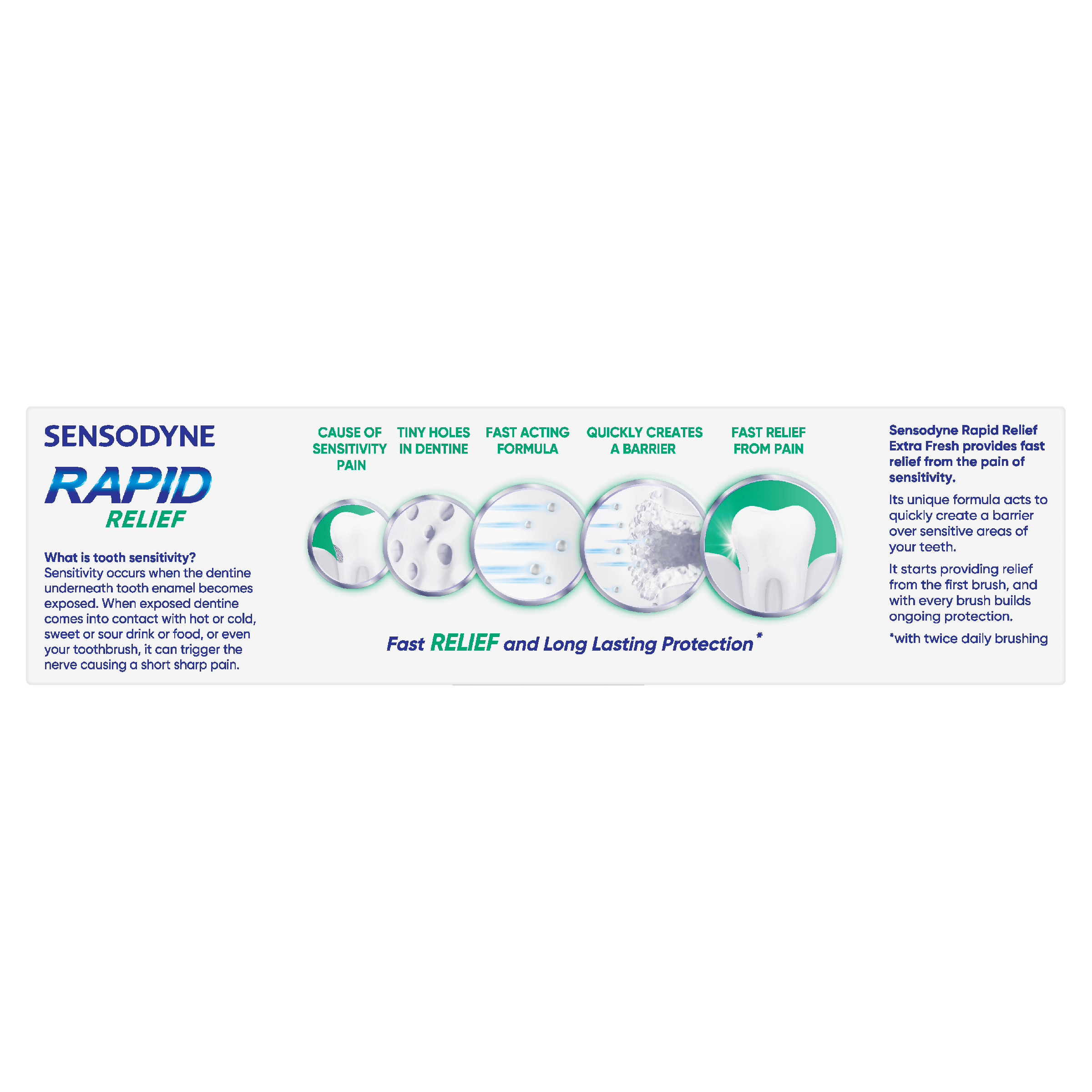 SENSODYNE TOOTHPASTE RAPID RELIEF EXTRA FRESH 100G - Image 4