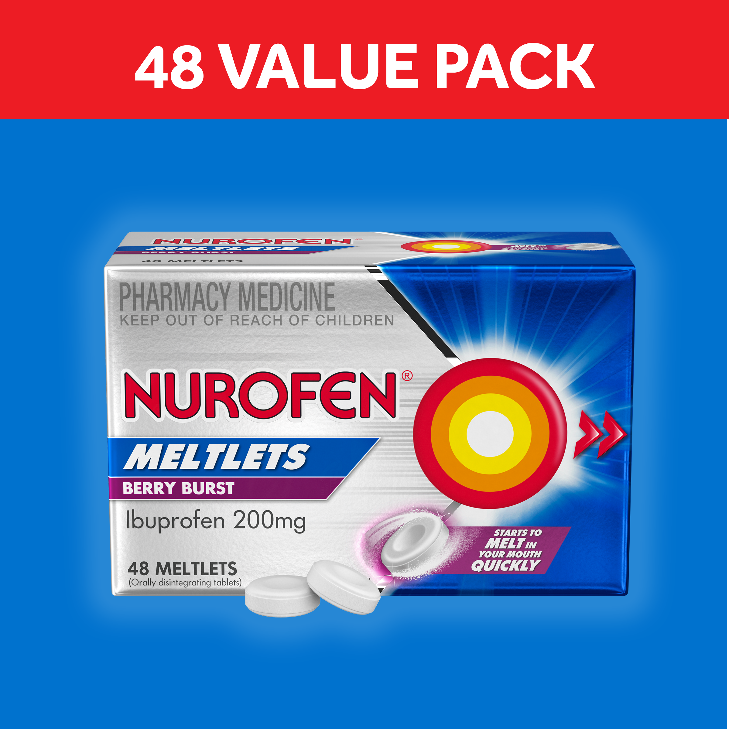NUROFEN BERRY BURST 200MG 48 MELTLETS - Image 6