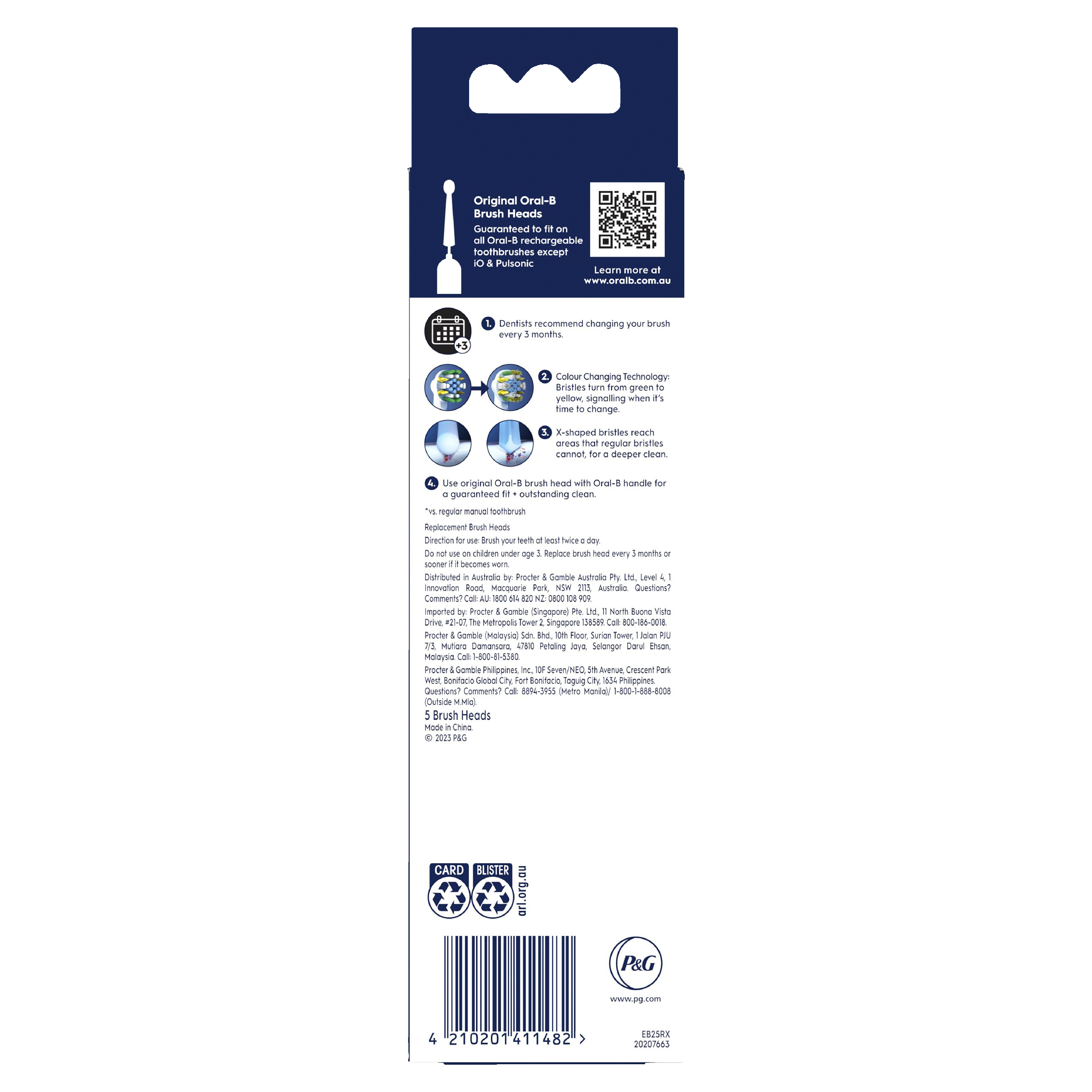 ORAL-B POWER BRUSH HEADS FLOSS ACTION 5 PACK - Image 2