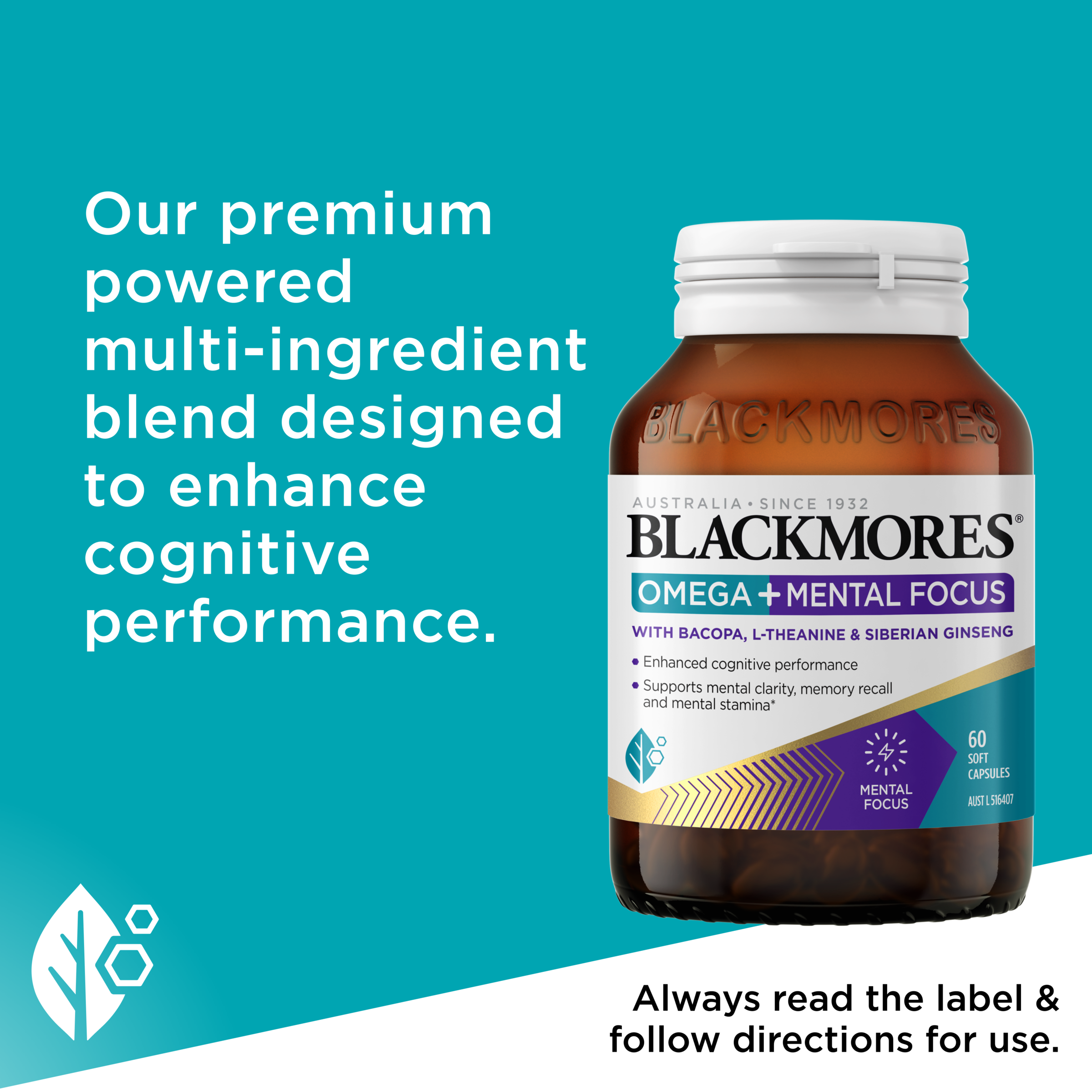 Blackmores Omega + Mental Focus 60 Capsules - Image 4
