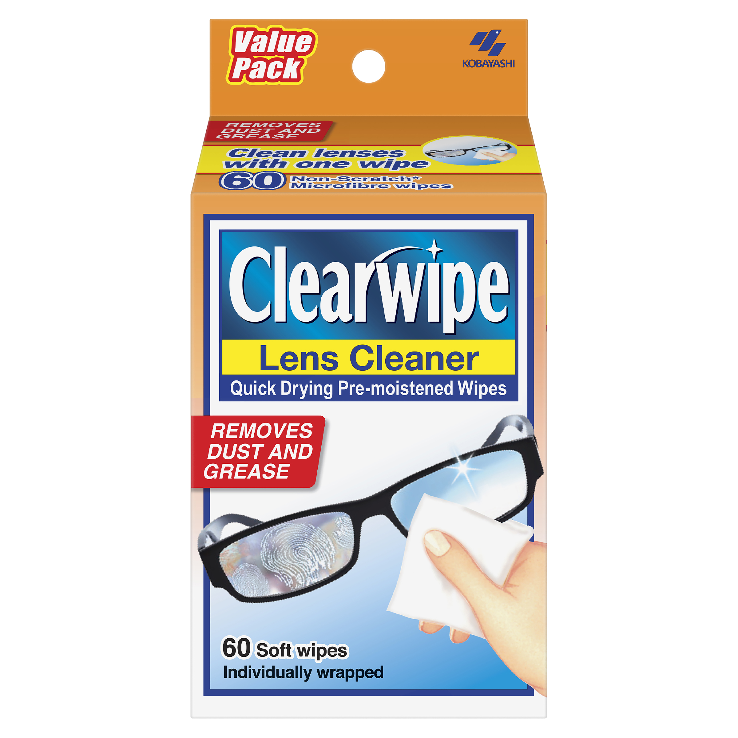 CLEARWIPE LENS CLEANER WIPES 60 PACK - Image 2