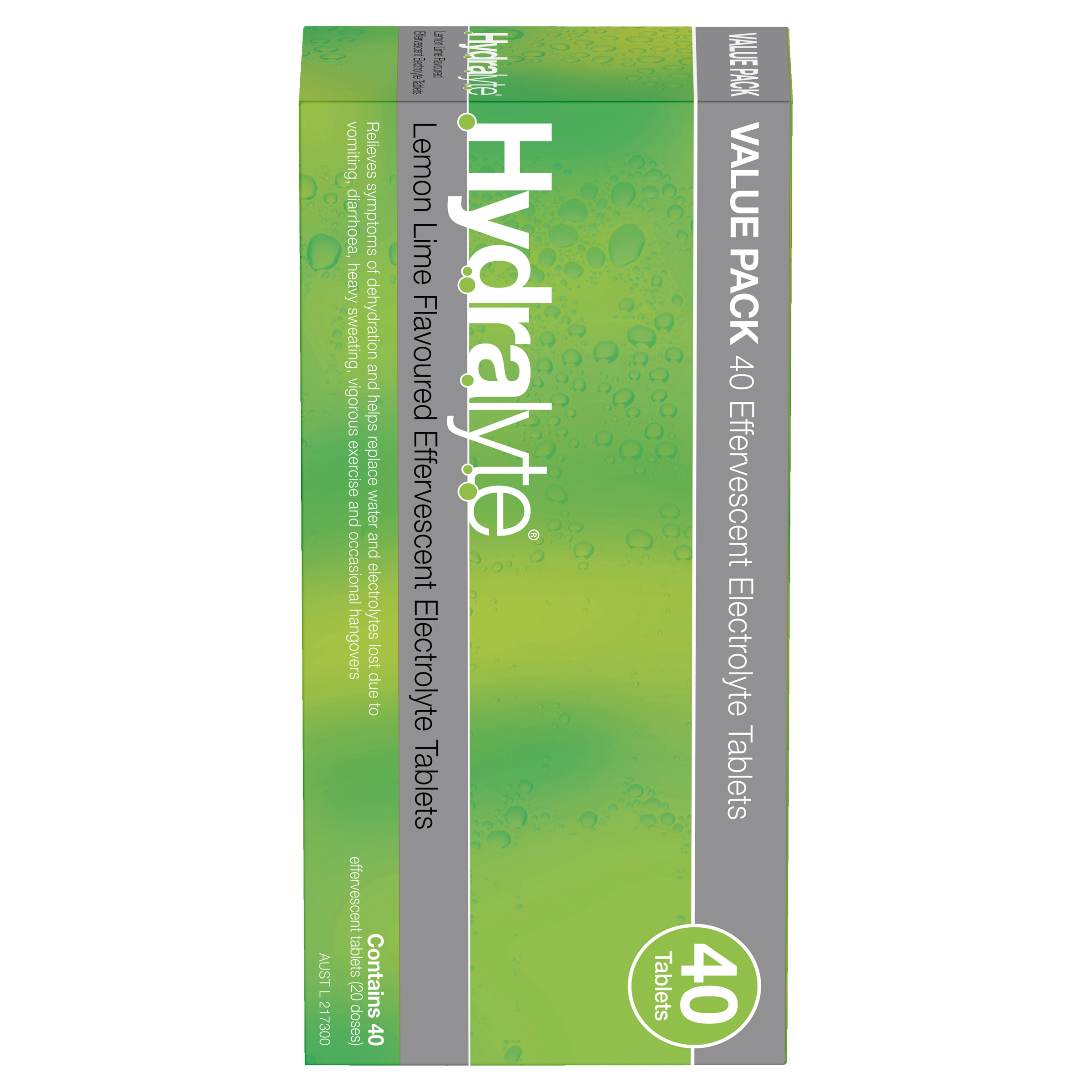 HYDRALYTE EFFERVESCENT LEMON LIME 40 TABLETS - Image 2