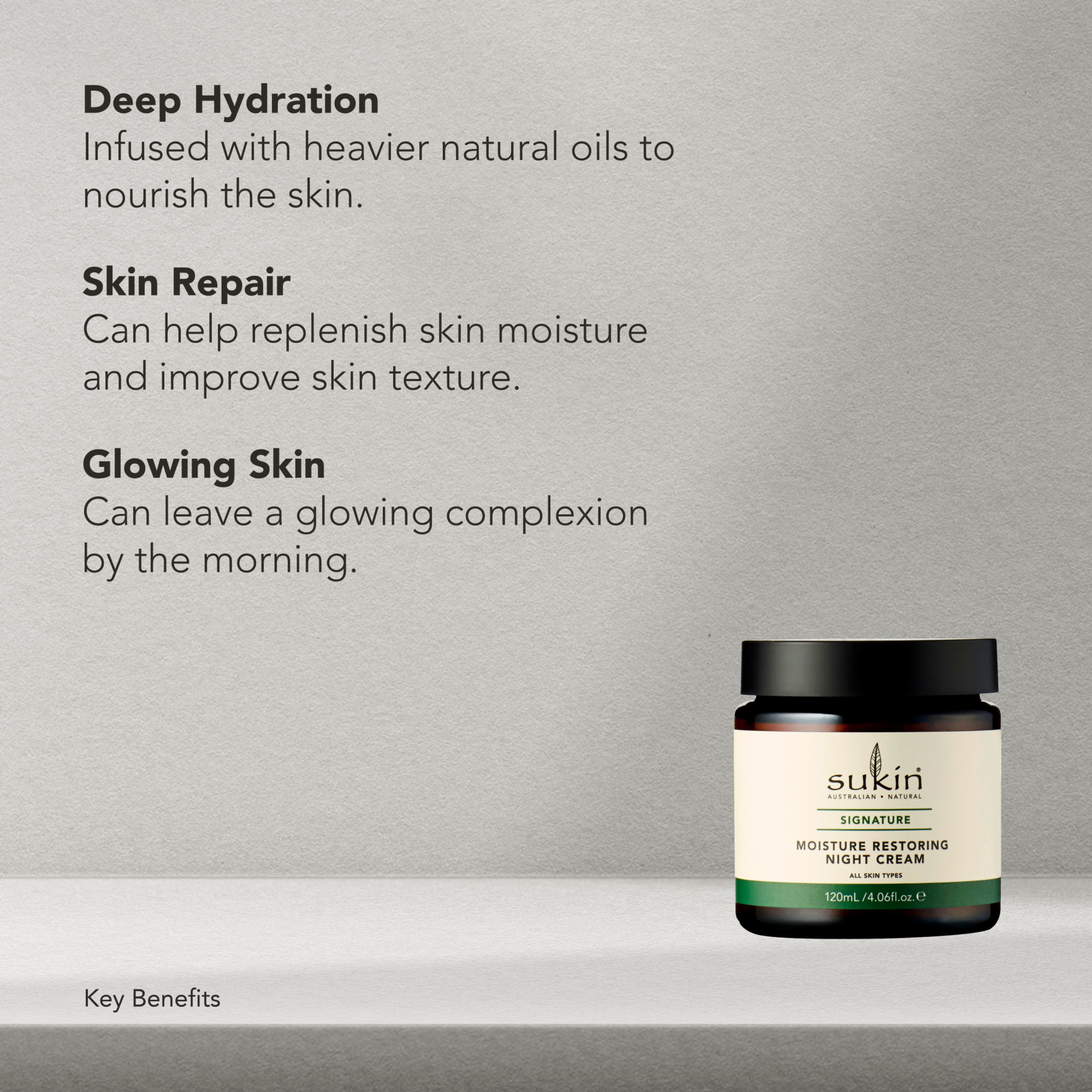 SUKIN SIGNATURE MOISTURE RESTORING NIGHT CREAM 120ML - Image 2
