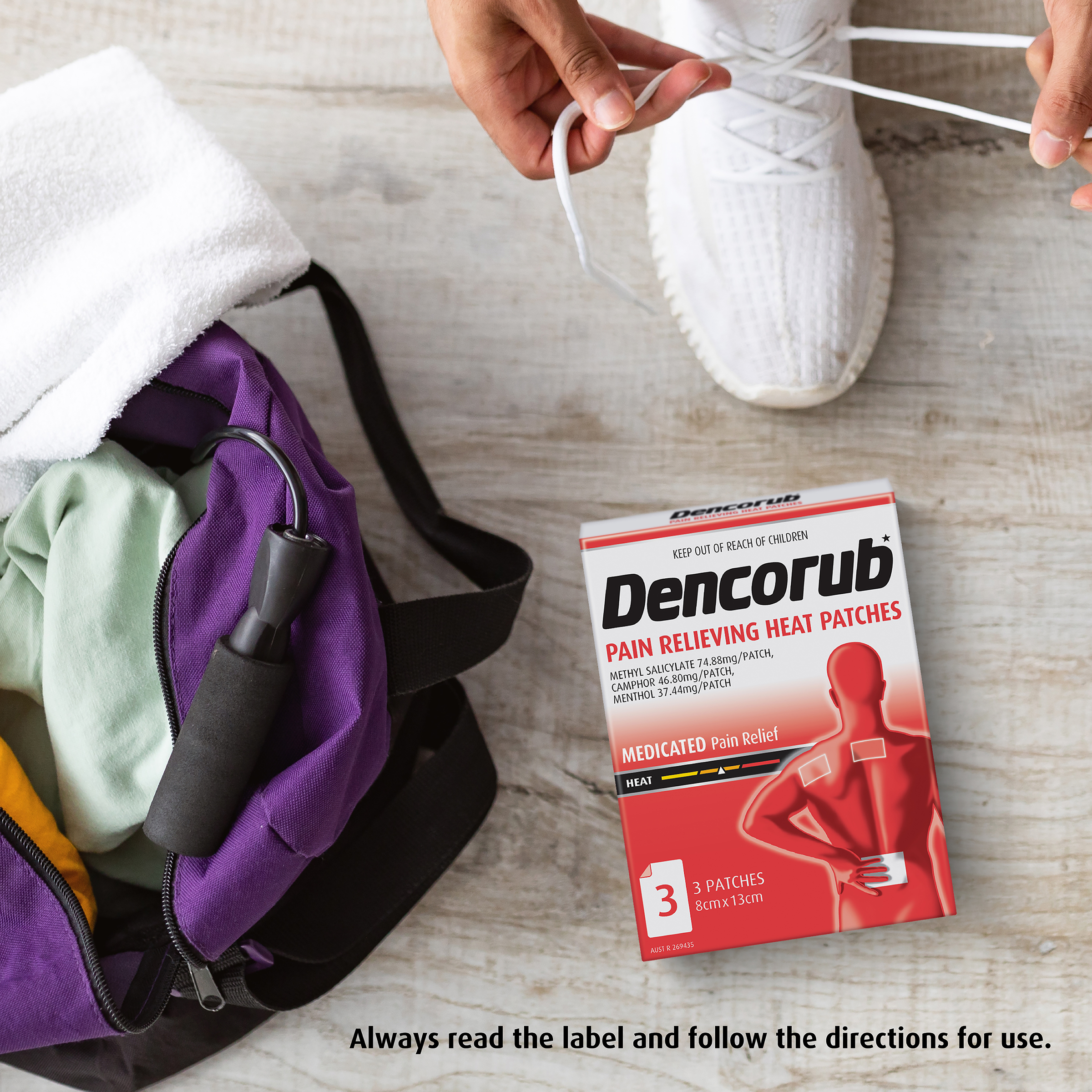 DENCORUB PAIN RELIEVING HEAT PATCHES 3 PACK - Image 10