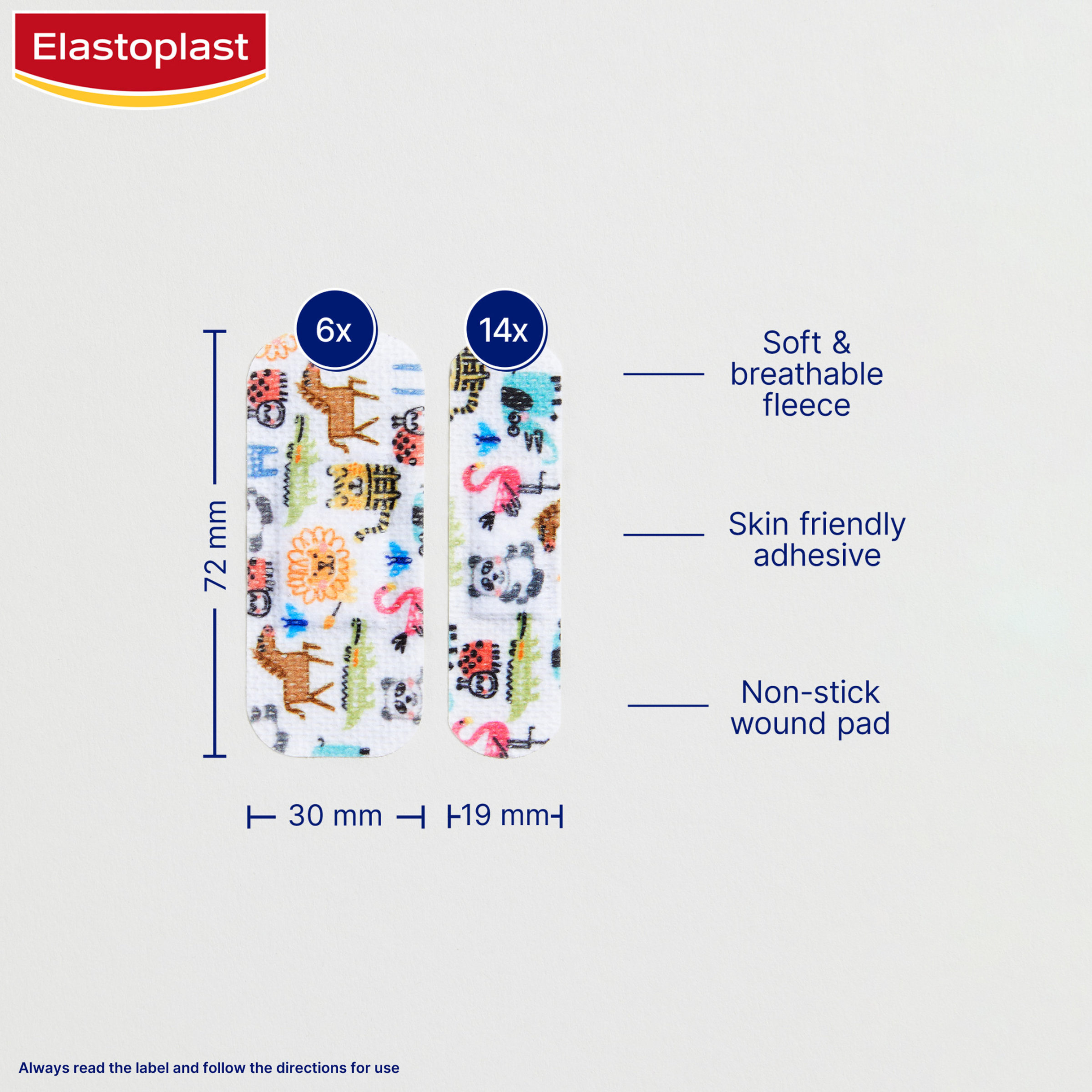 ELASTOPLAST KIDS SENSITIVE STRIPS ANIMALS 20 PACK - Image 3