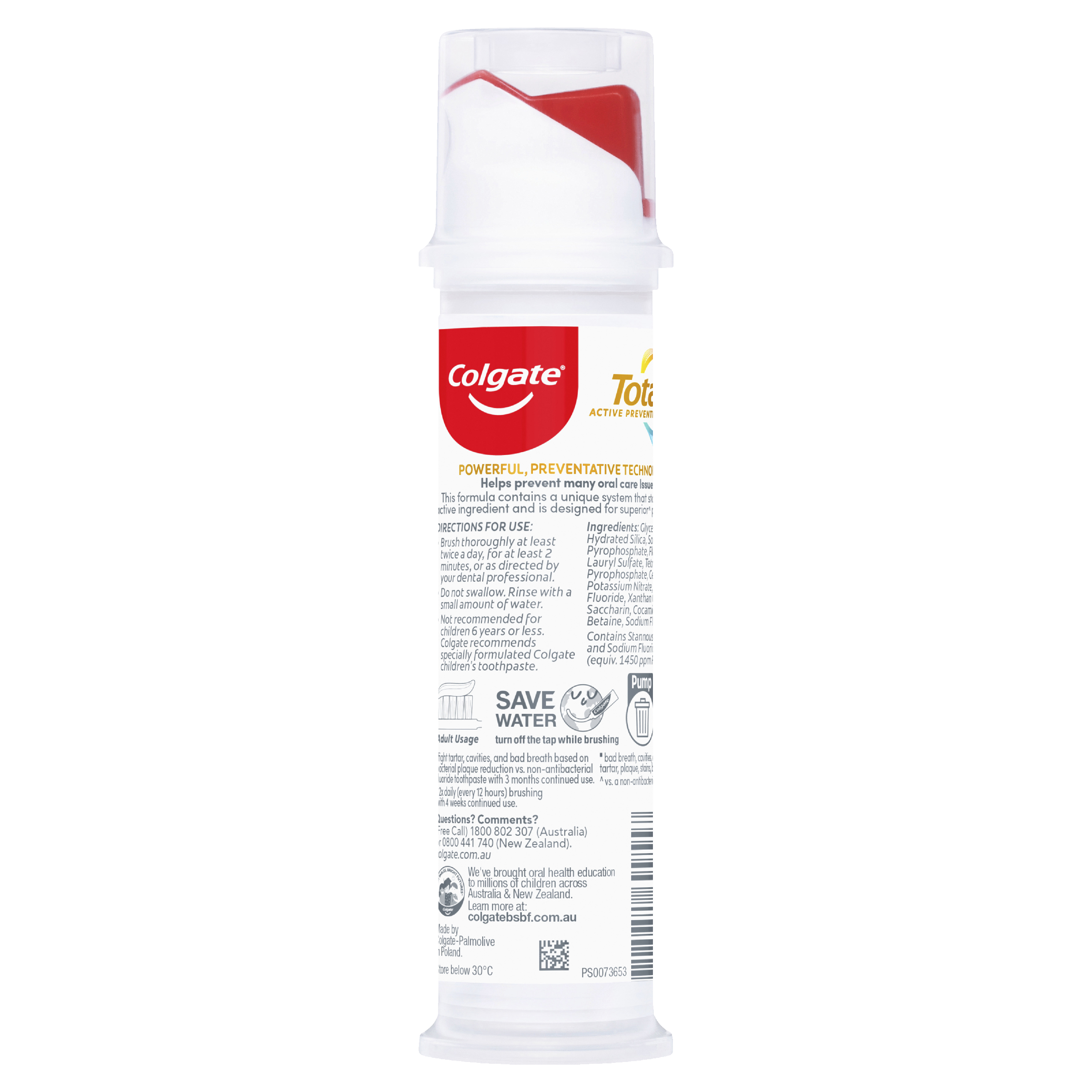 COLGATE TOOTHPASTE TOTAL CLEAN MINT PUMP 130G - Image 2