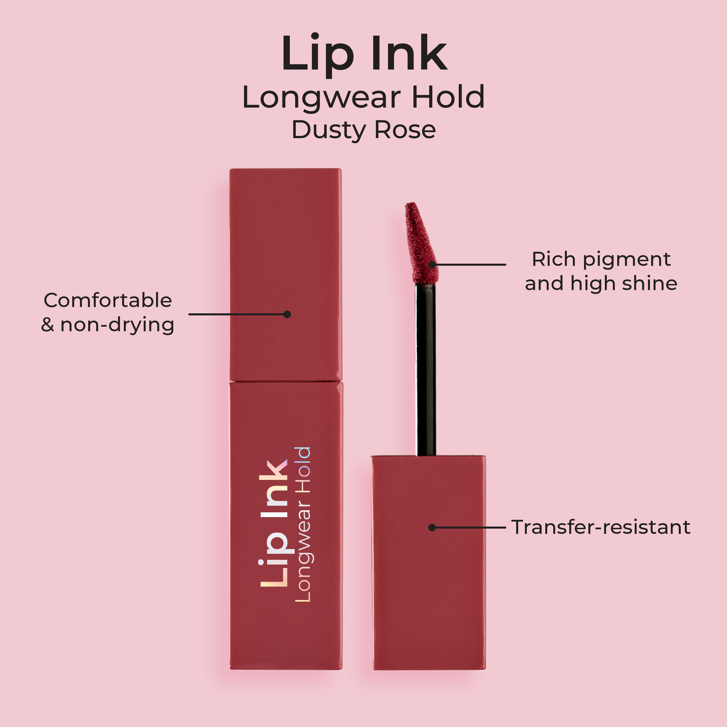 MCO BEAUTY LIP INK LONGWEAR HOLD DUSTY ROSE 4.2ML - Image 2