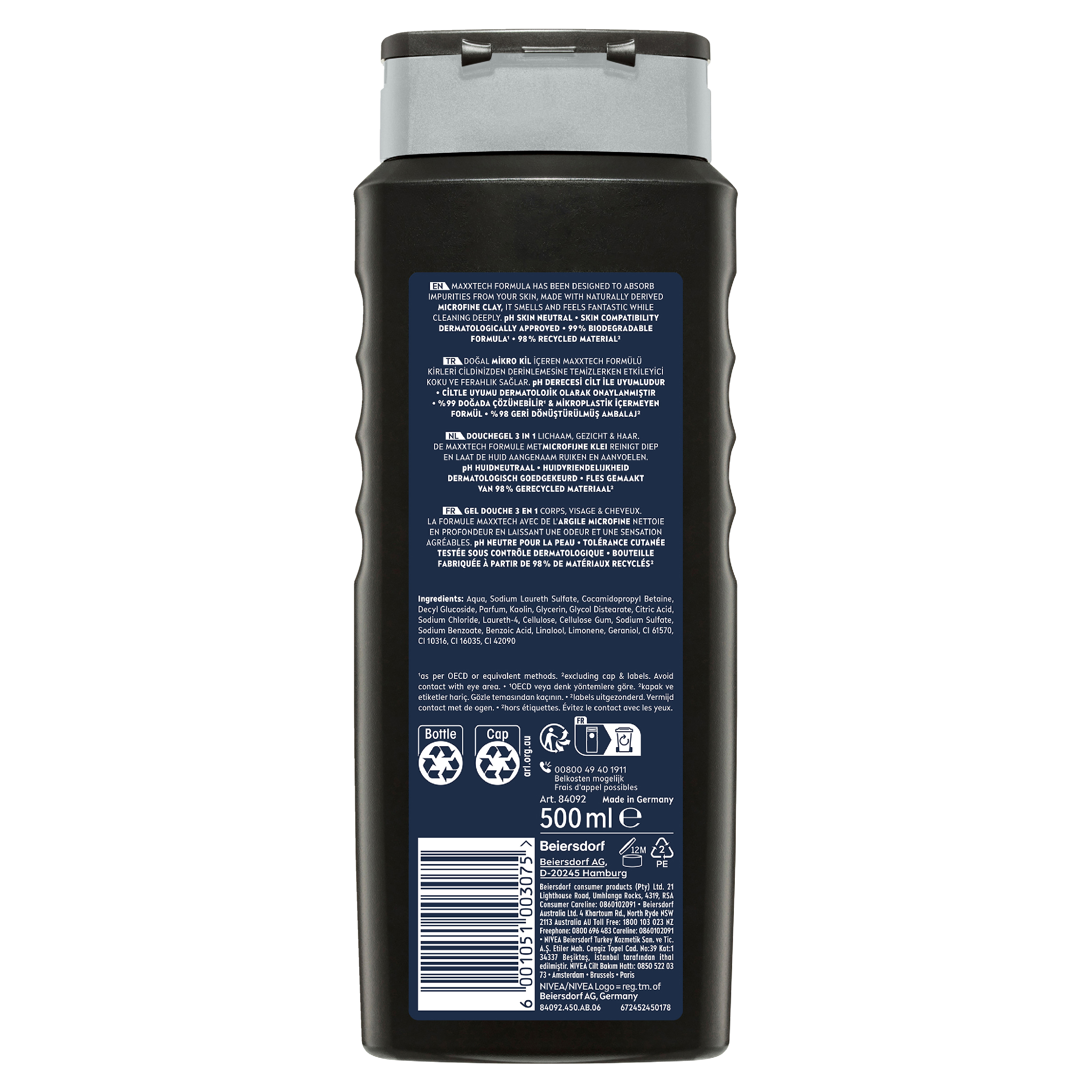 NIVEA MEN SHOWER GEL DEEP 500ML - Image 2