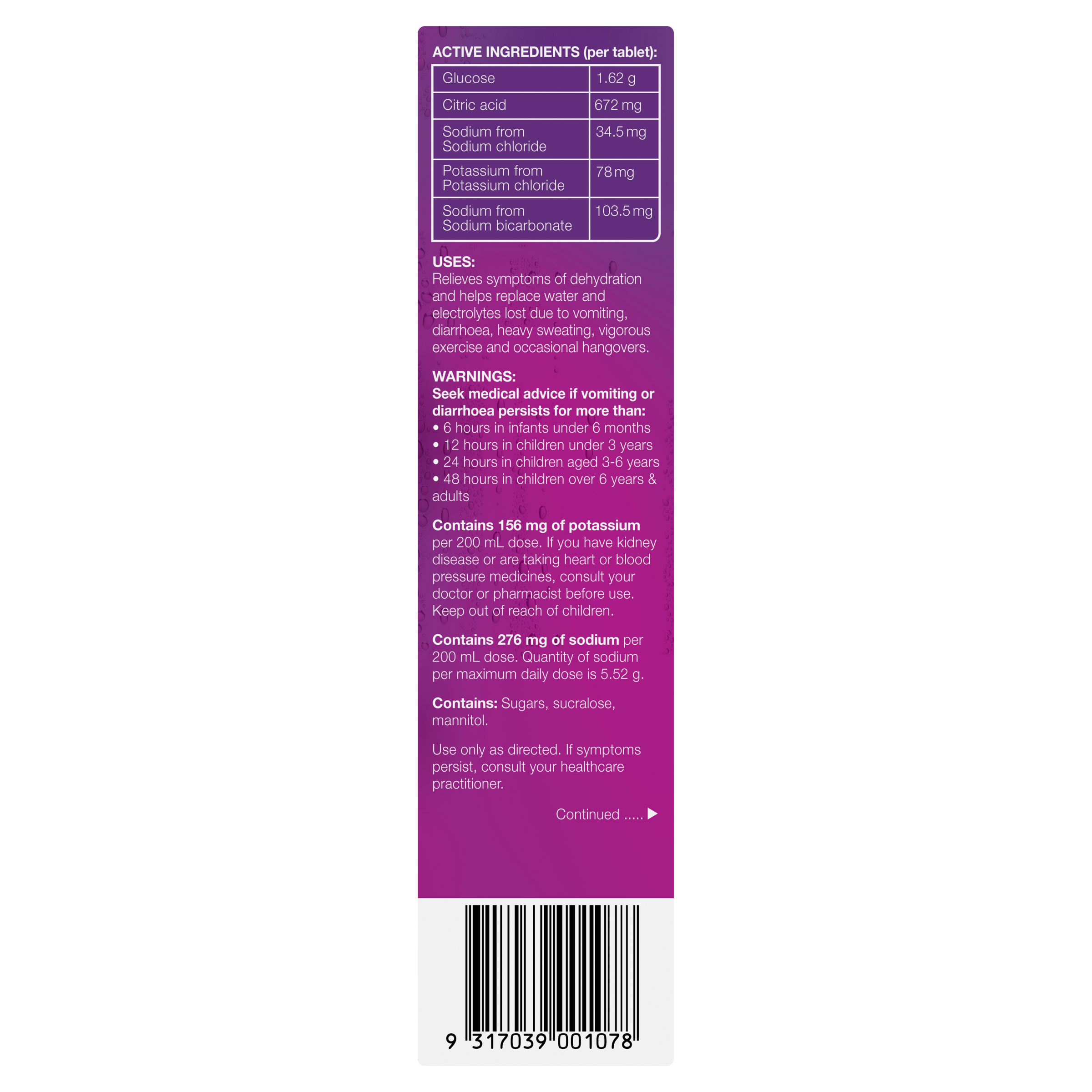 HYDRALYTE EFFERVESCENT APPLE BLACKCURRANT 20 TABLETS - Image 4