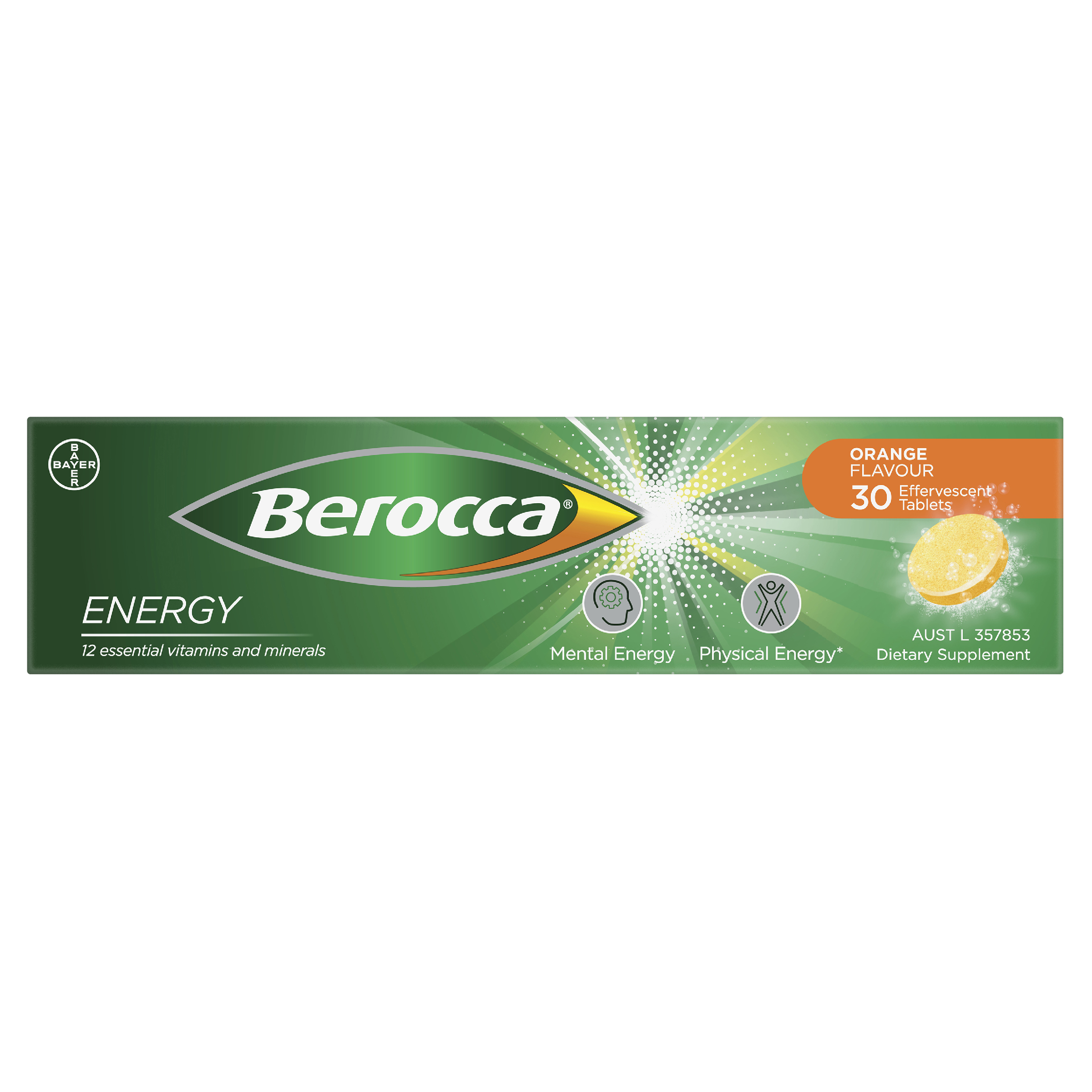 BEROCCA EFFERVESCENT ORANGE 30 TABLETS - Image 5