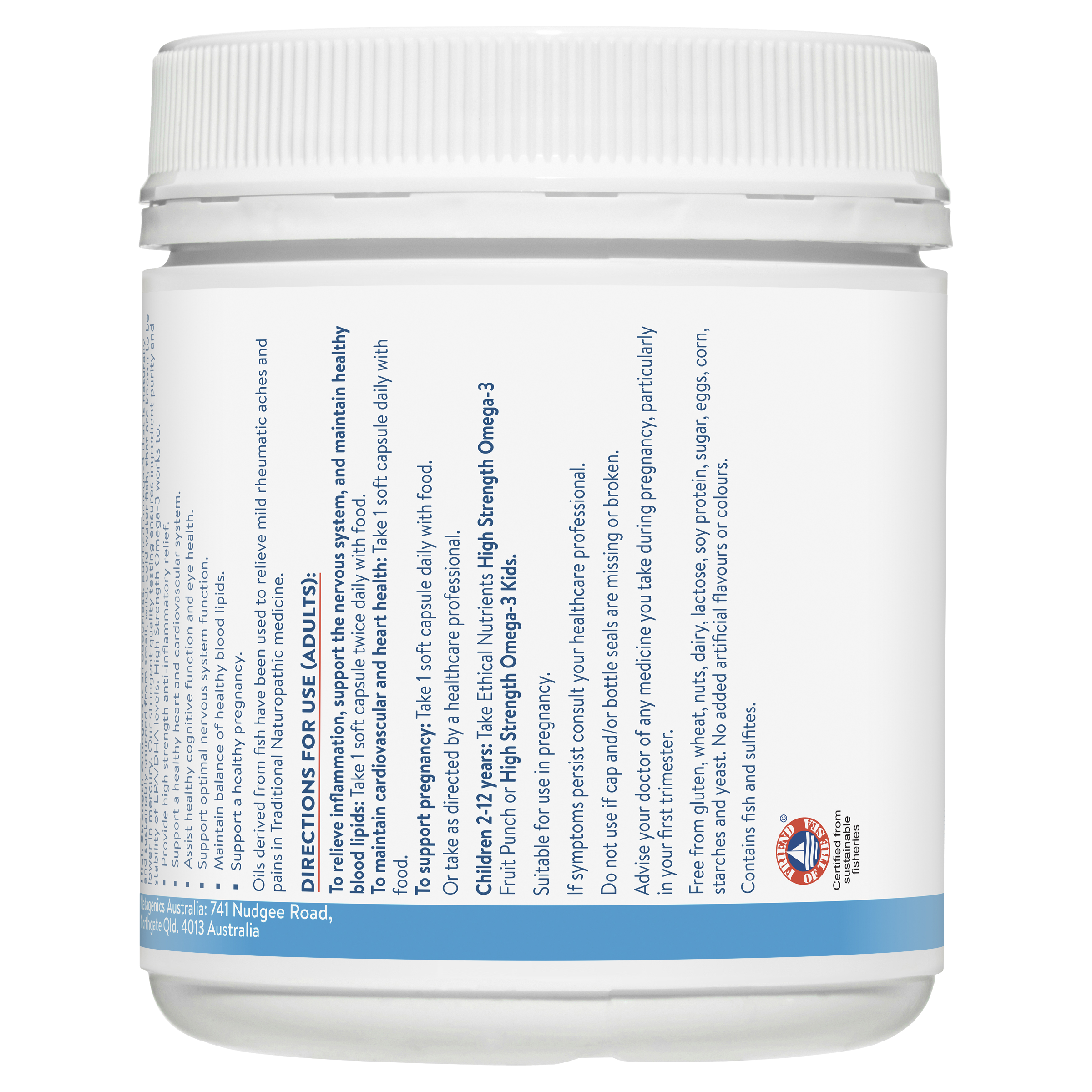 ETHICAL NUTRIENTS HIGH STRENGTH OMEGA 3 120 CAPSULES - Image 2