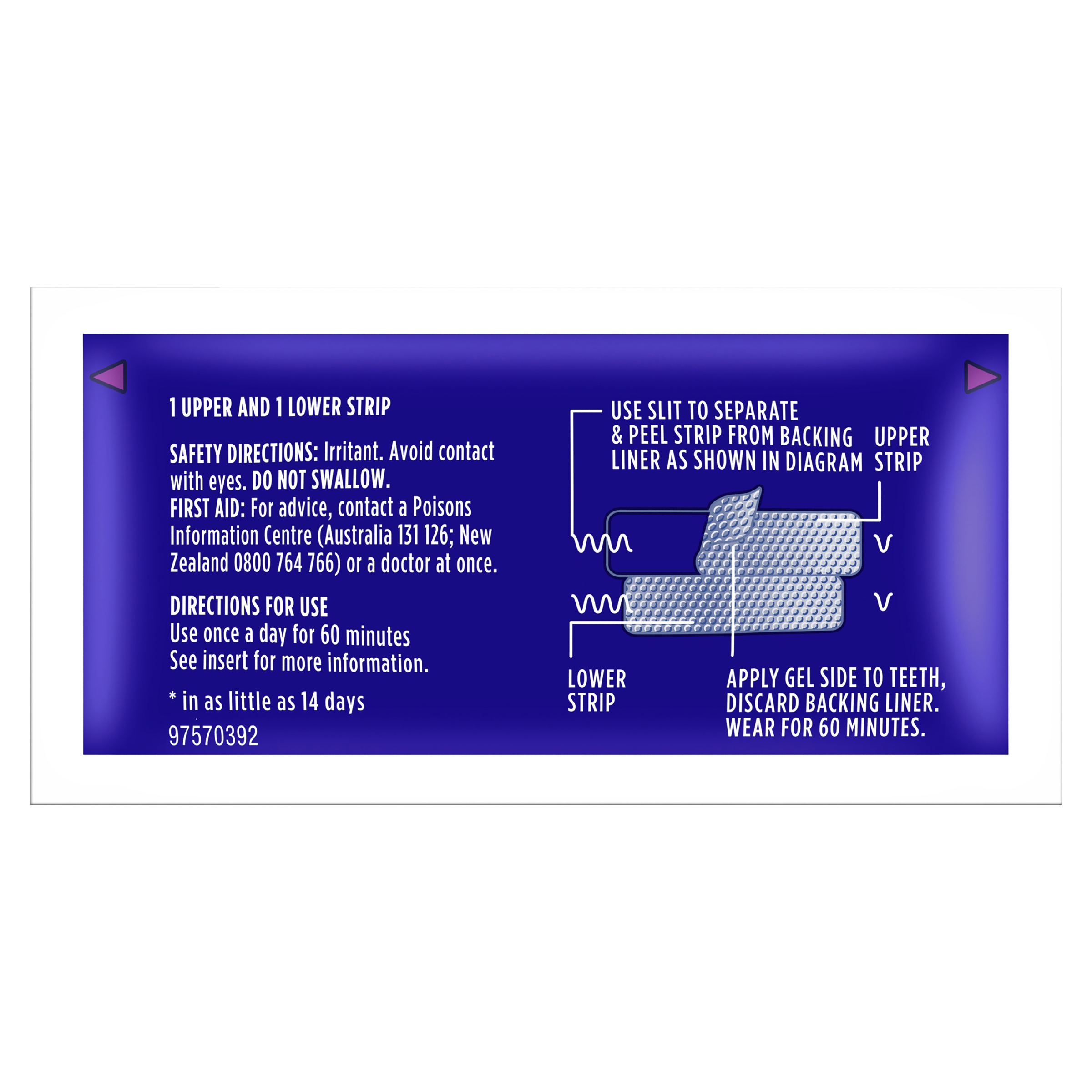 ORAL-B 3D WHITE WHITENING STRIPS LUXE ADVANCE SEAL 14 PACK - Image 6