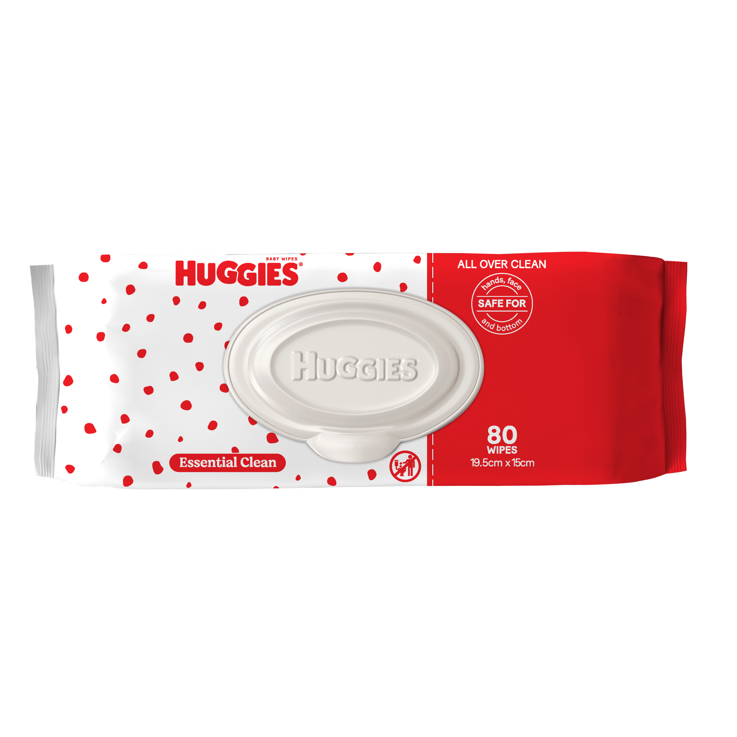 HUGGIES ESSENTIAL CLEAN BABY WIPES 80 PACK - Image 3