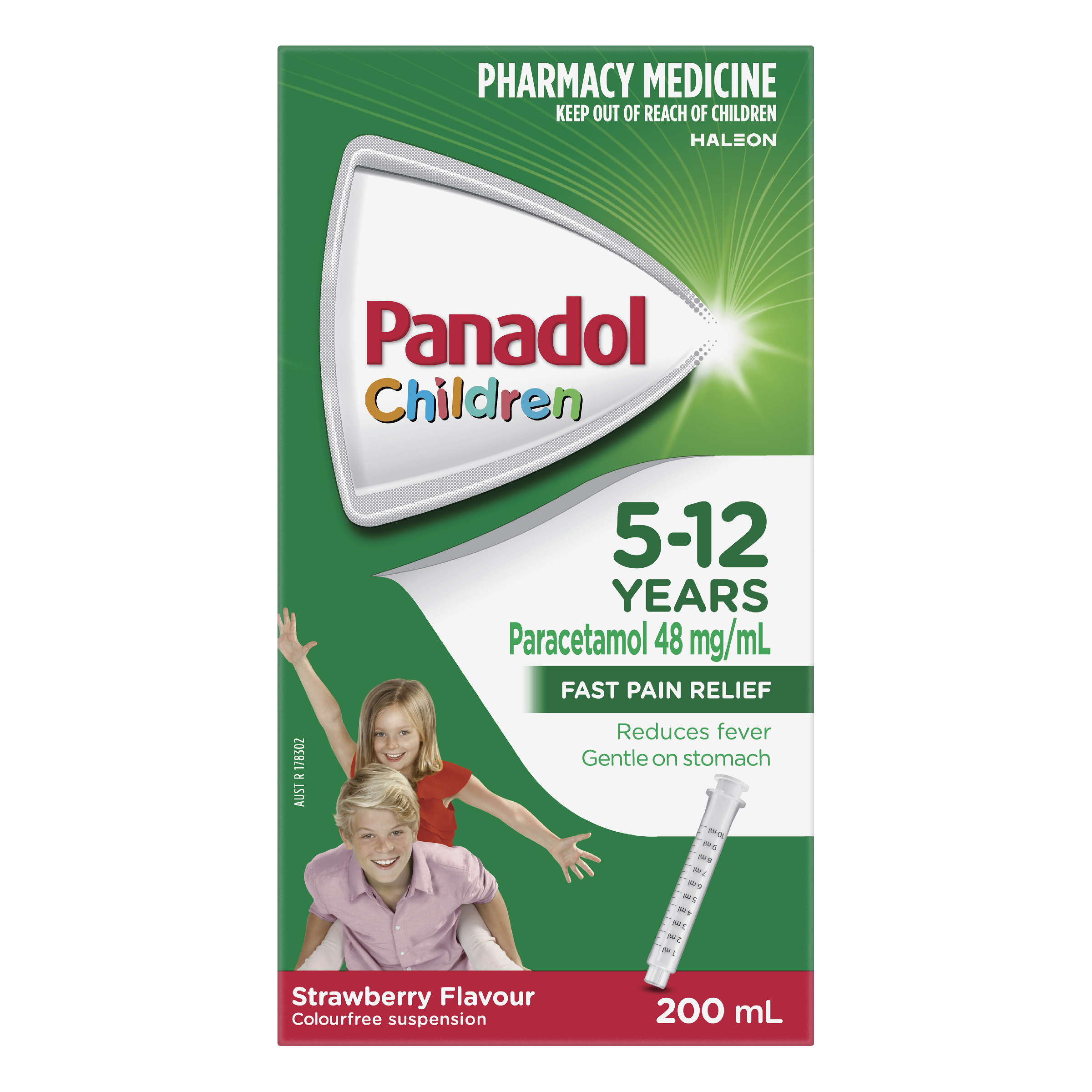 PANADOL CHILDREN 5 YEAR - 12 YEARS STRAWBERRY SUSPENSION 200ML - Image 2