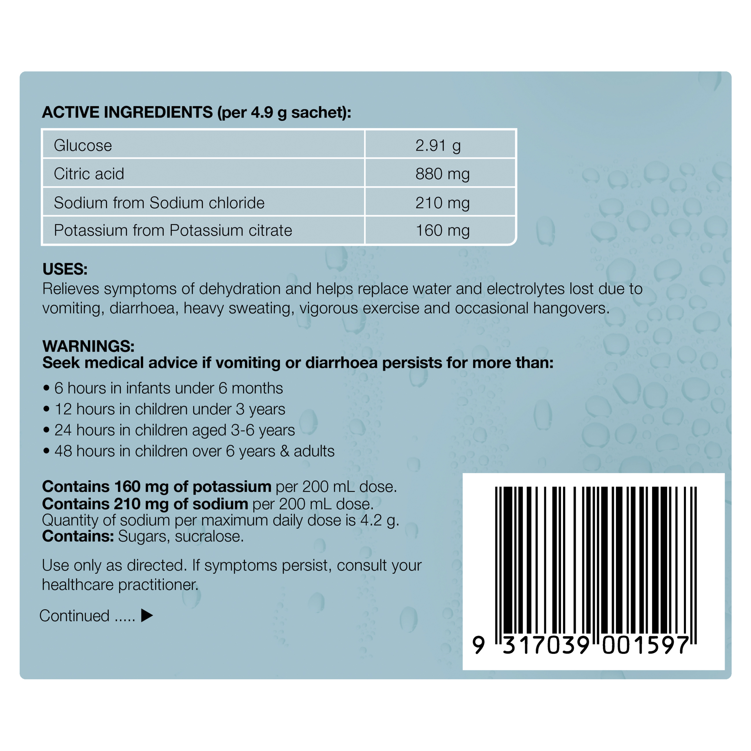 HYDRALYTE POWDER SACHETS LEMONADE 10 PACK - Image 4