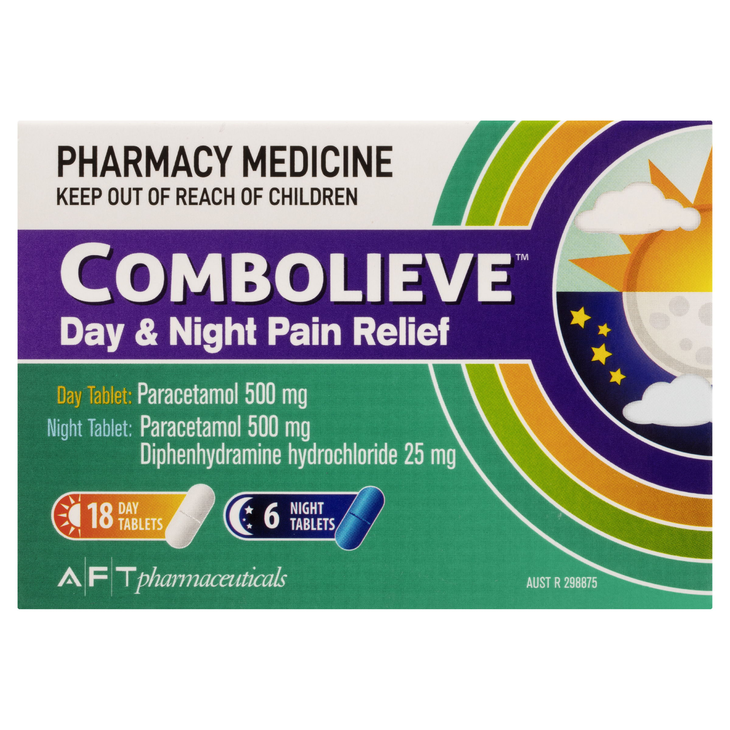 COMBOLIEVE DAY & NIGHT TABLET 24 TABLETS - Image 2