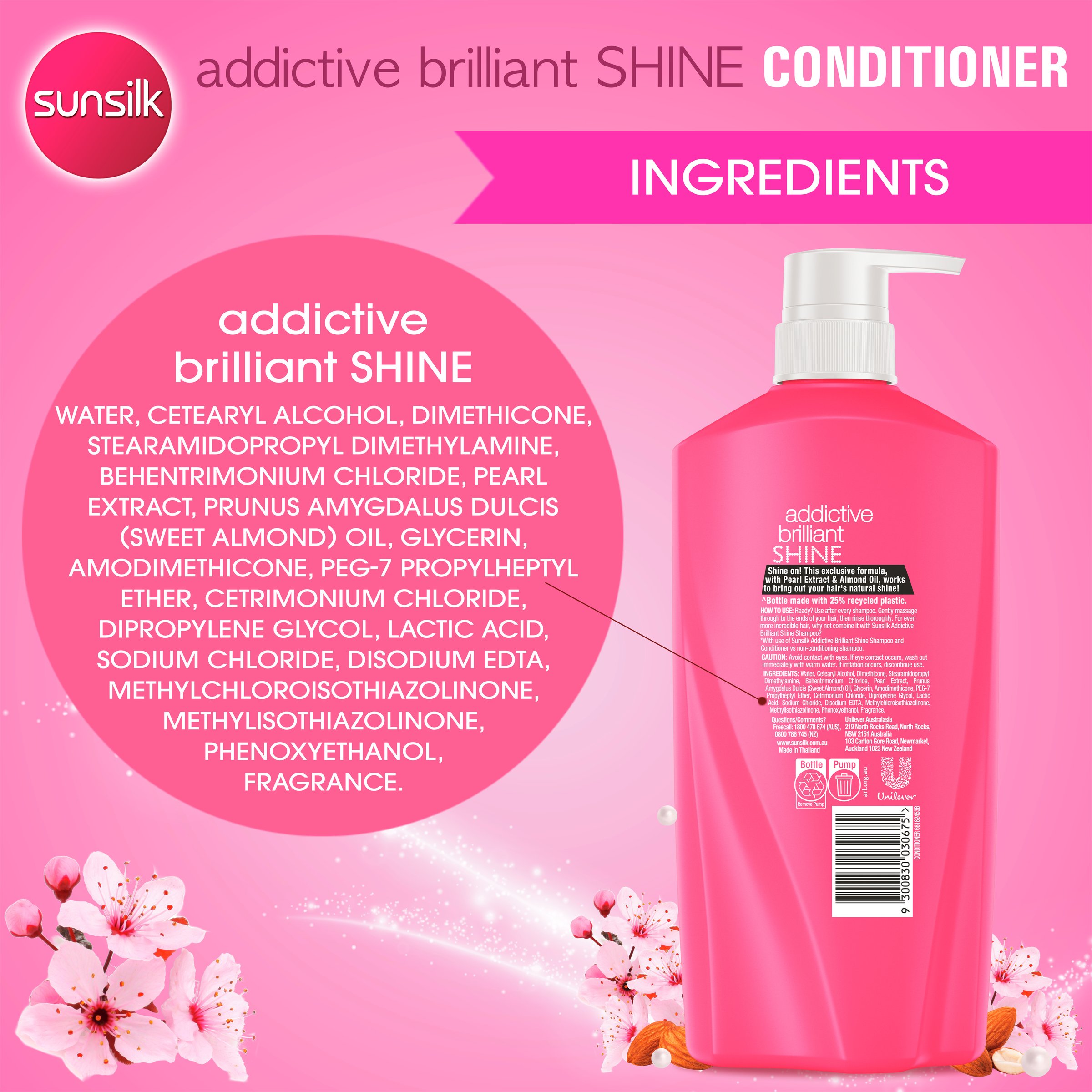 SUNSILK CONDITIONER ADDICTIVE BRILLIANT SHINE 700ML - Image 5