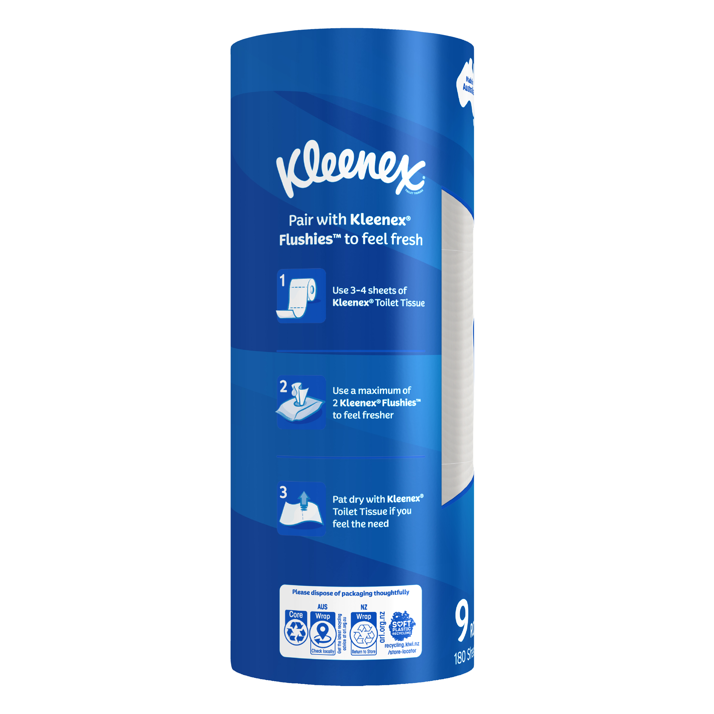 KLEENEX TOILET PAPER COMPLETE CLEAN 9 PACK - Image 3
