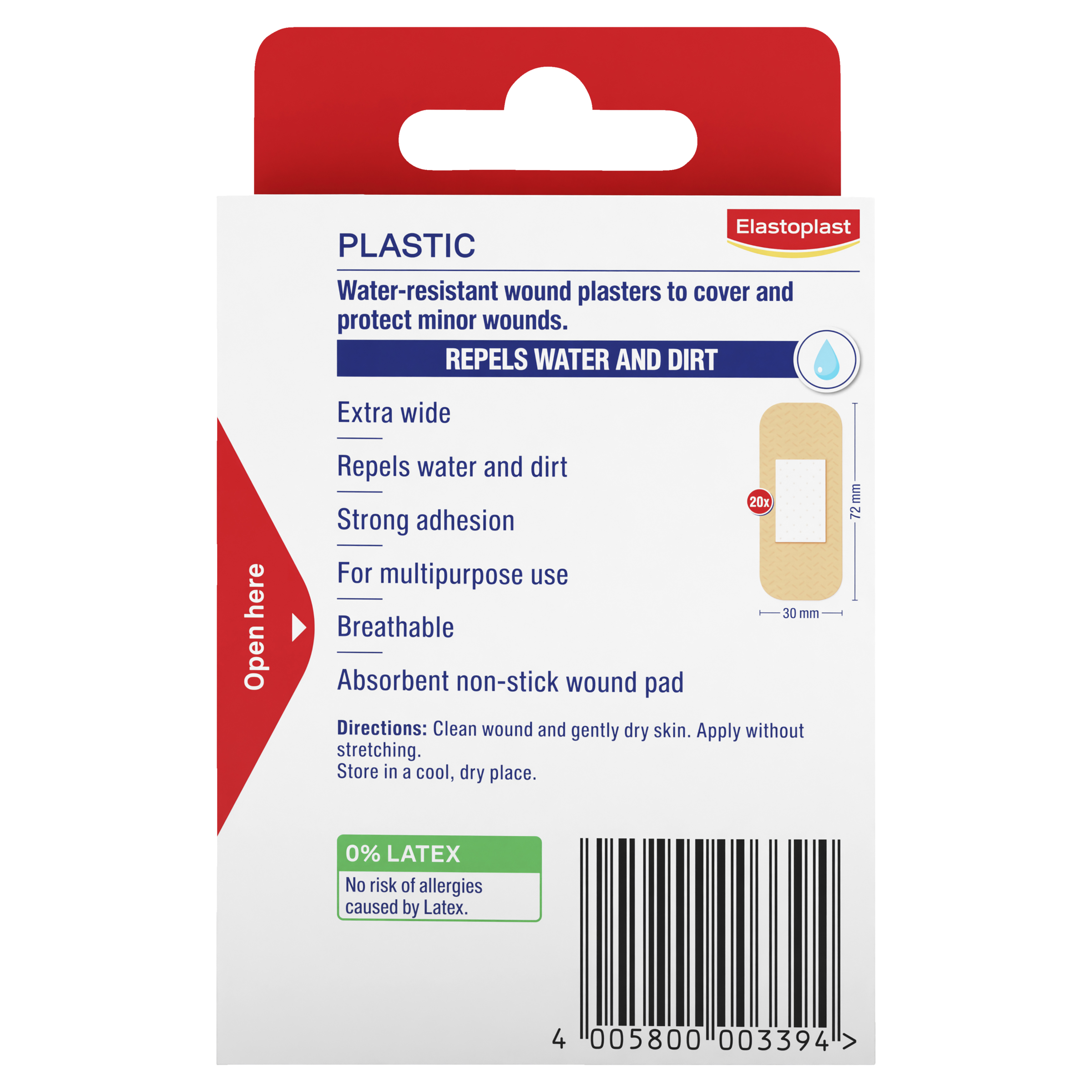 ELASTOPLAST PLASTIC STRIP EXTRA WIDE 20 PACK - Image 2