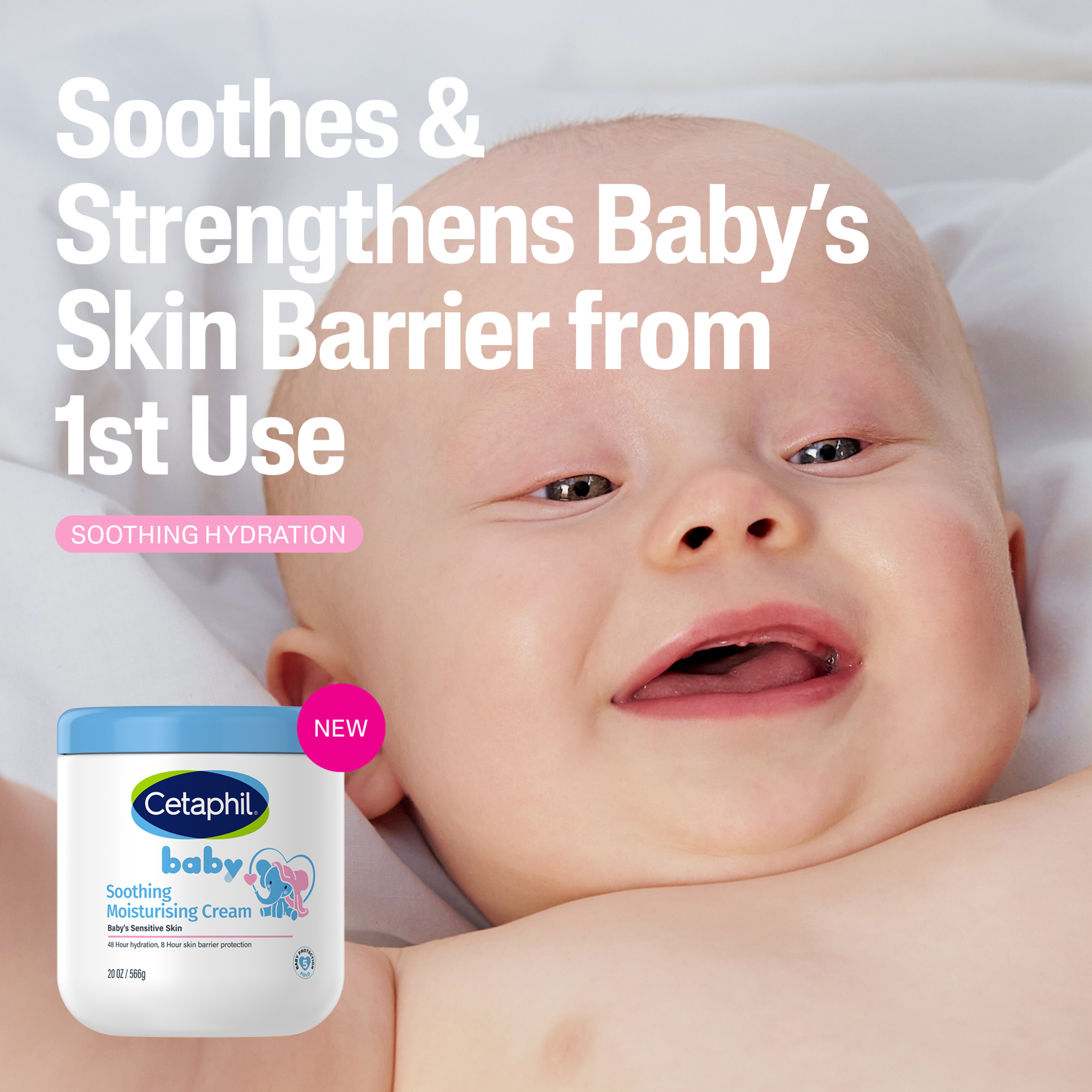 CETAPHIL BABY SOOTHING MOISTURISING CREAM 566G - Image 7