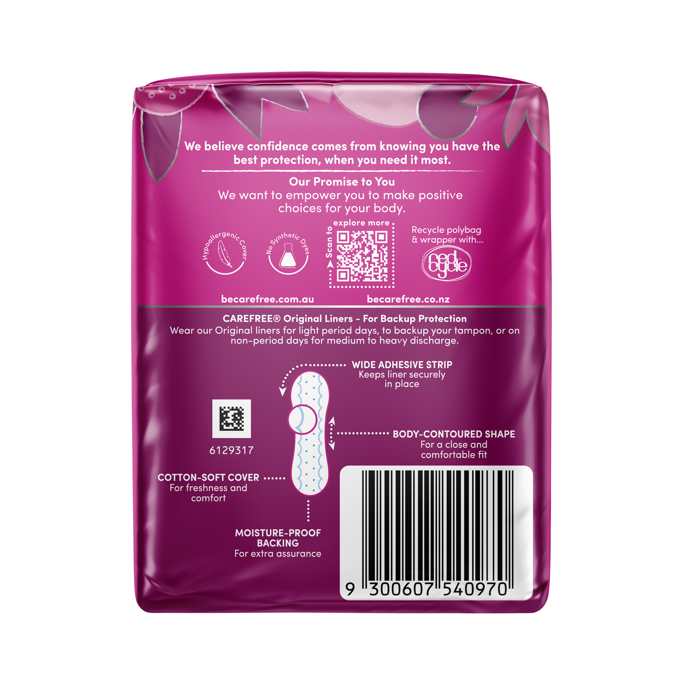 CAREFREE LINER 3D REGULAR ORIGINAL 30 PACK - Image 2