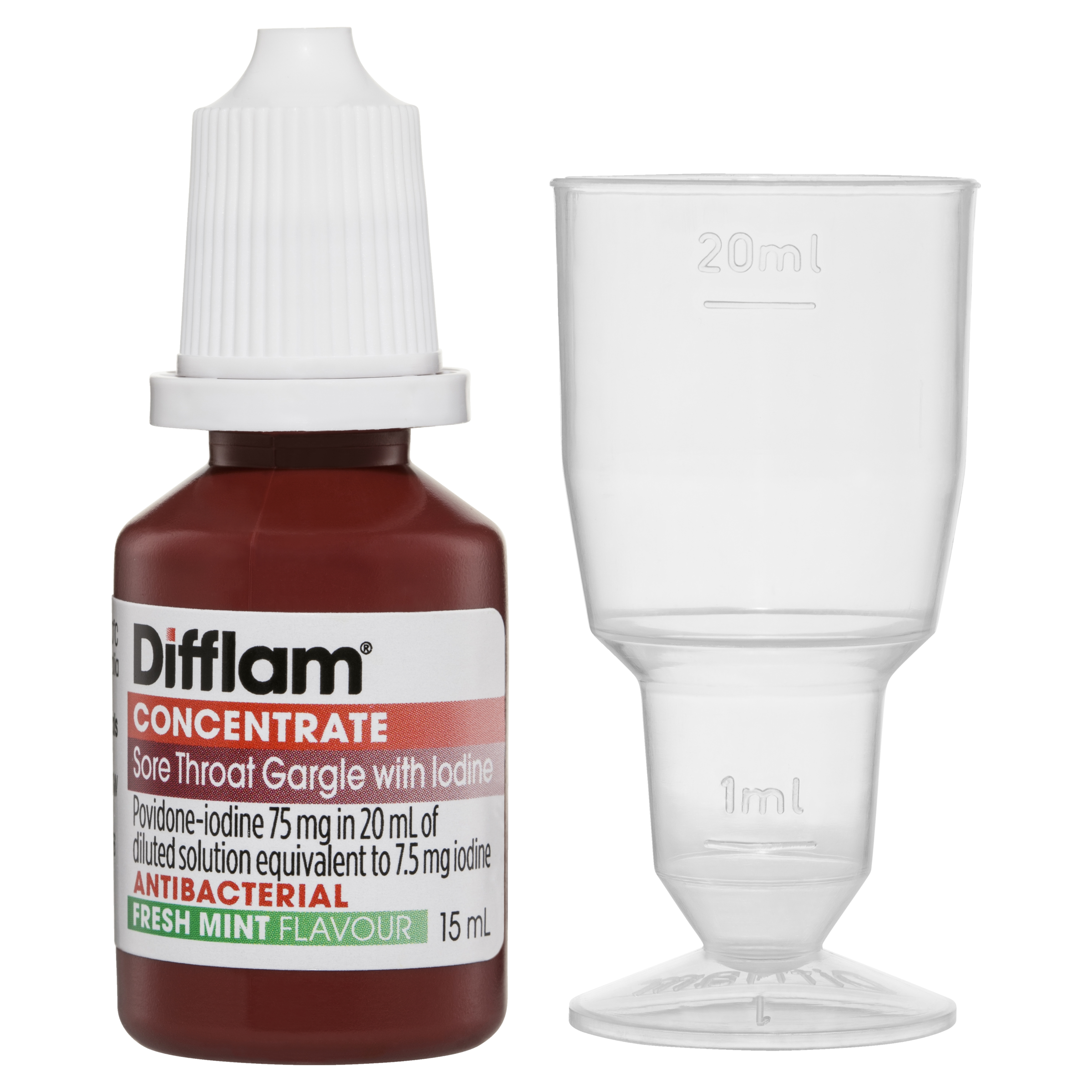 DIFFLAM THROAT GARGLE IODINE 15ML - Image 9