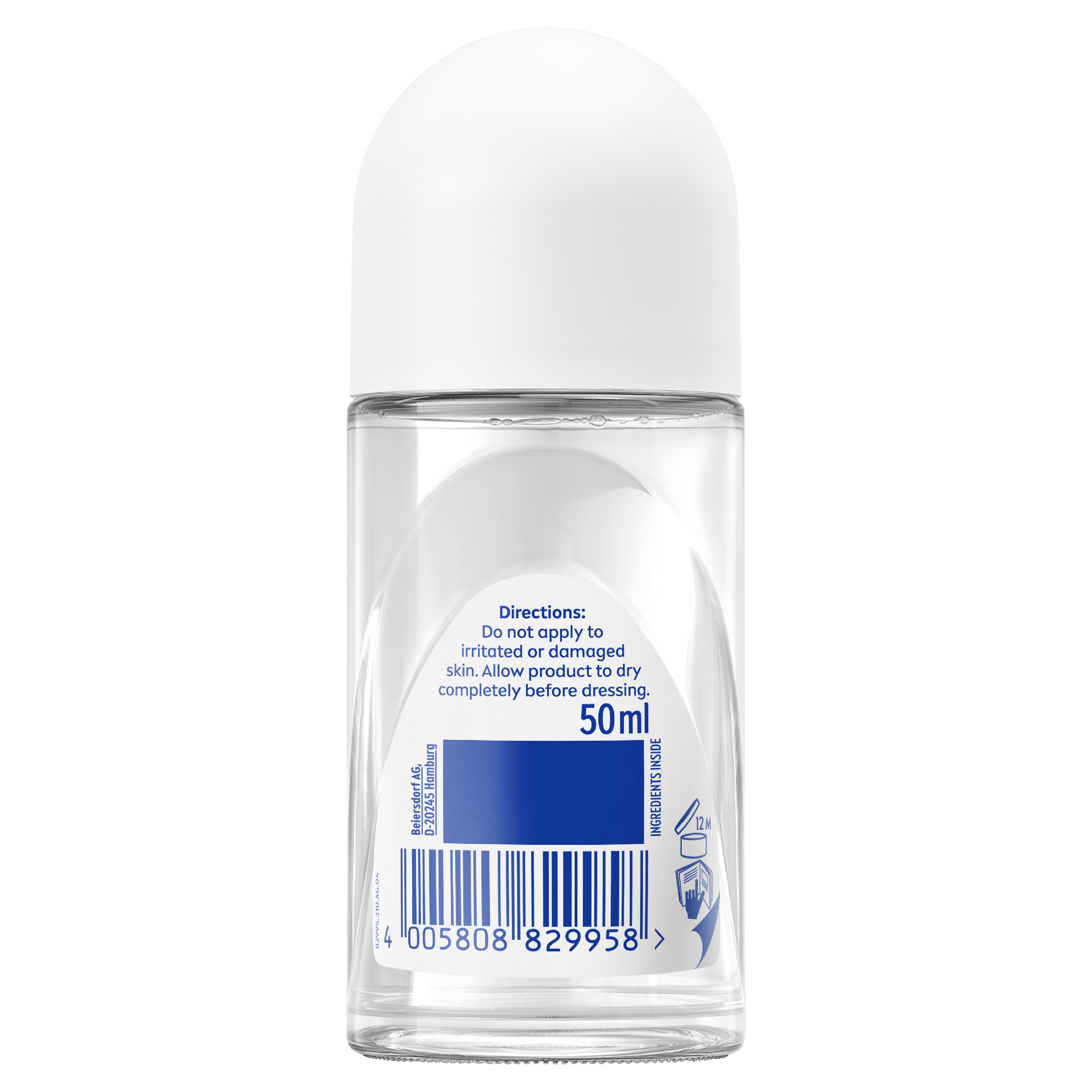 NIVEA WOMEN ANTIPERSPIRANT INVISIBLE PURE 48H ROLL ON 50ML - Image 2