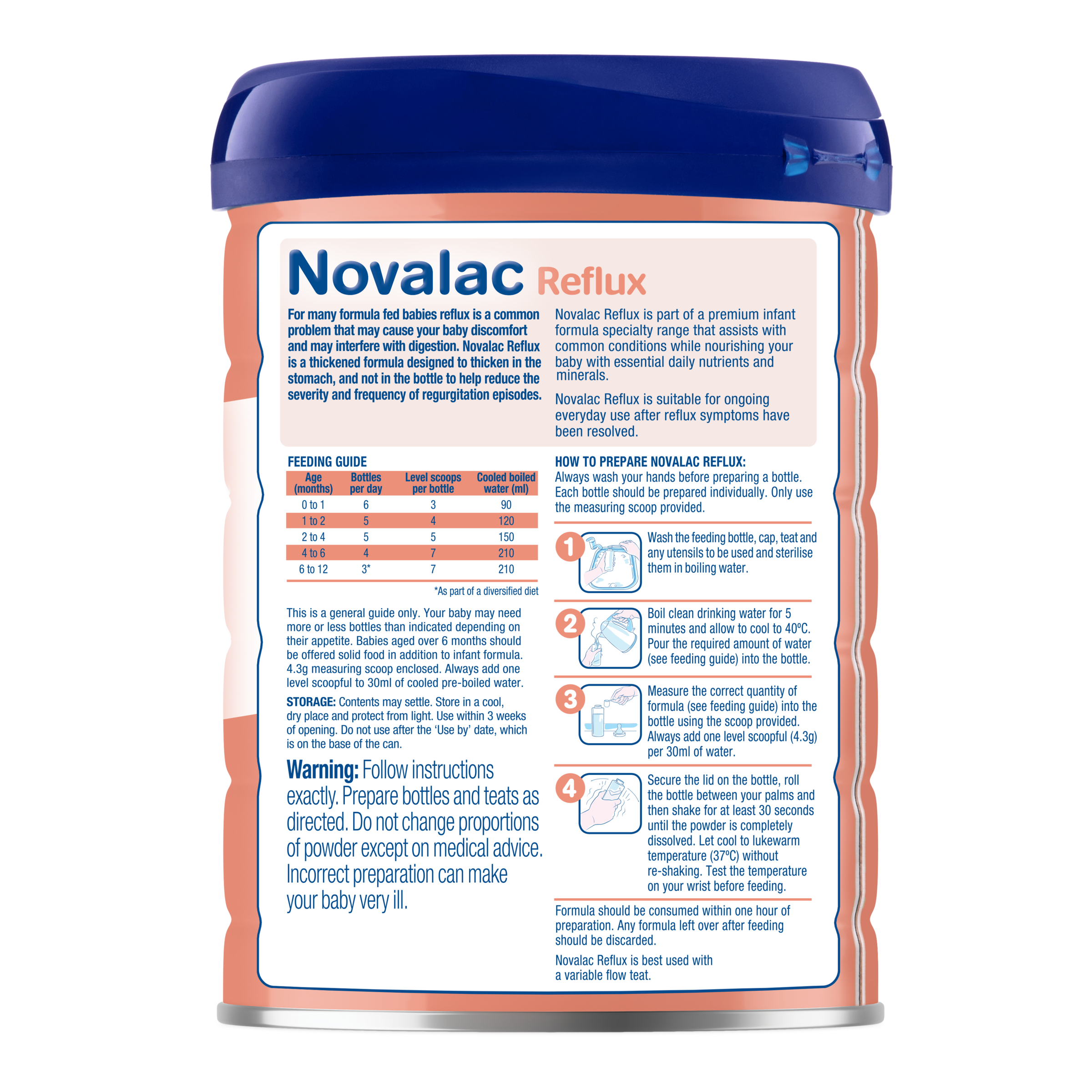 NOVALAC REFLUX INFANT FORMULA 800G - Image 3