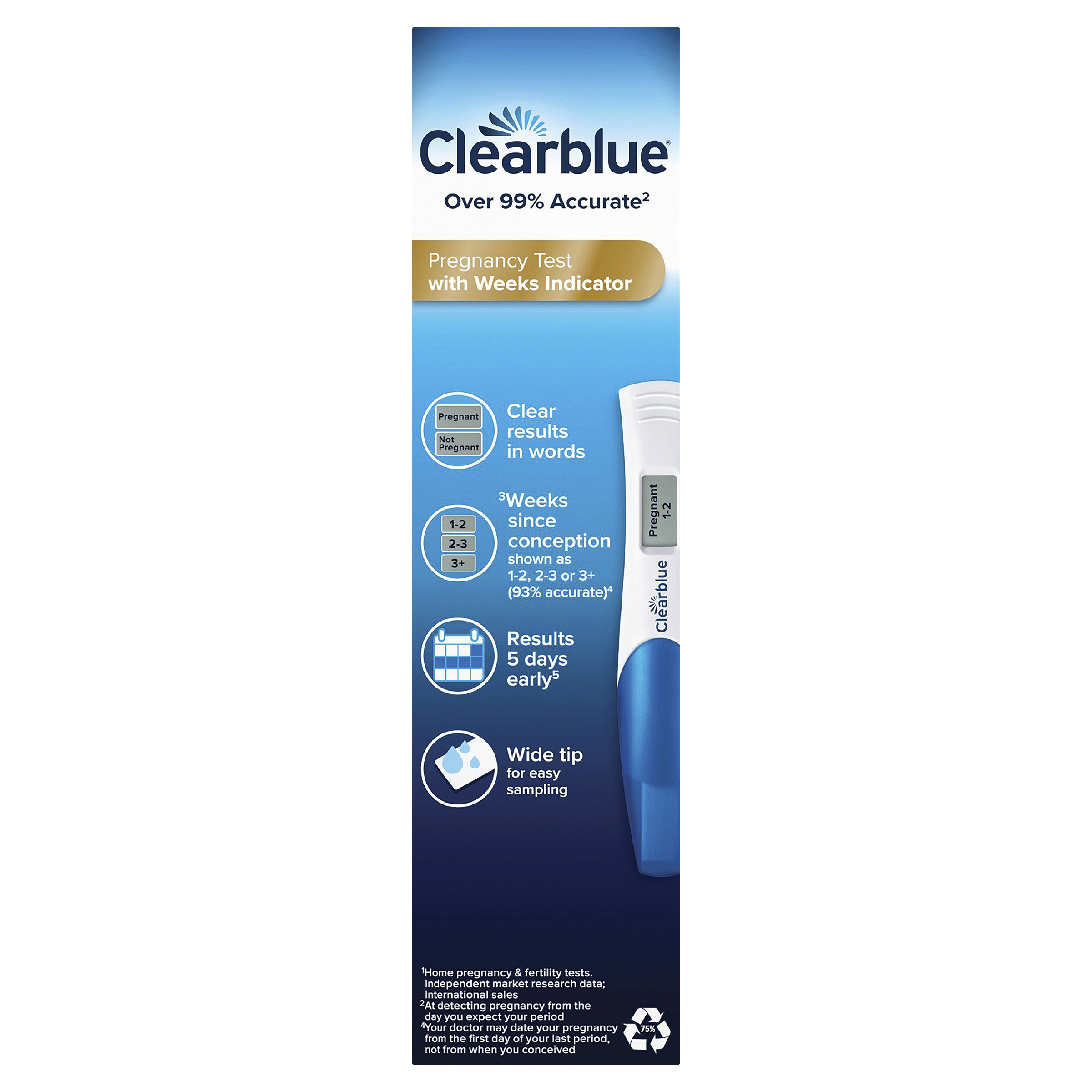 CLEARBLUE DIGITAL PREGNACY TEST 1 PACK - Image 2