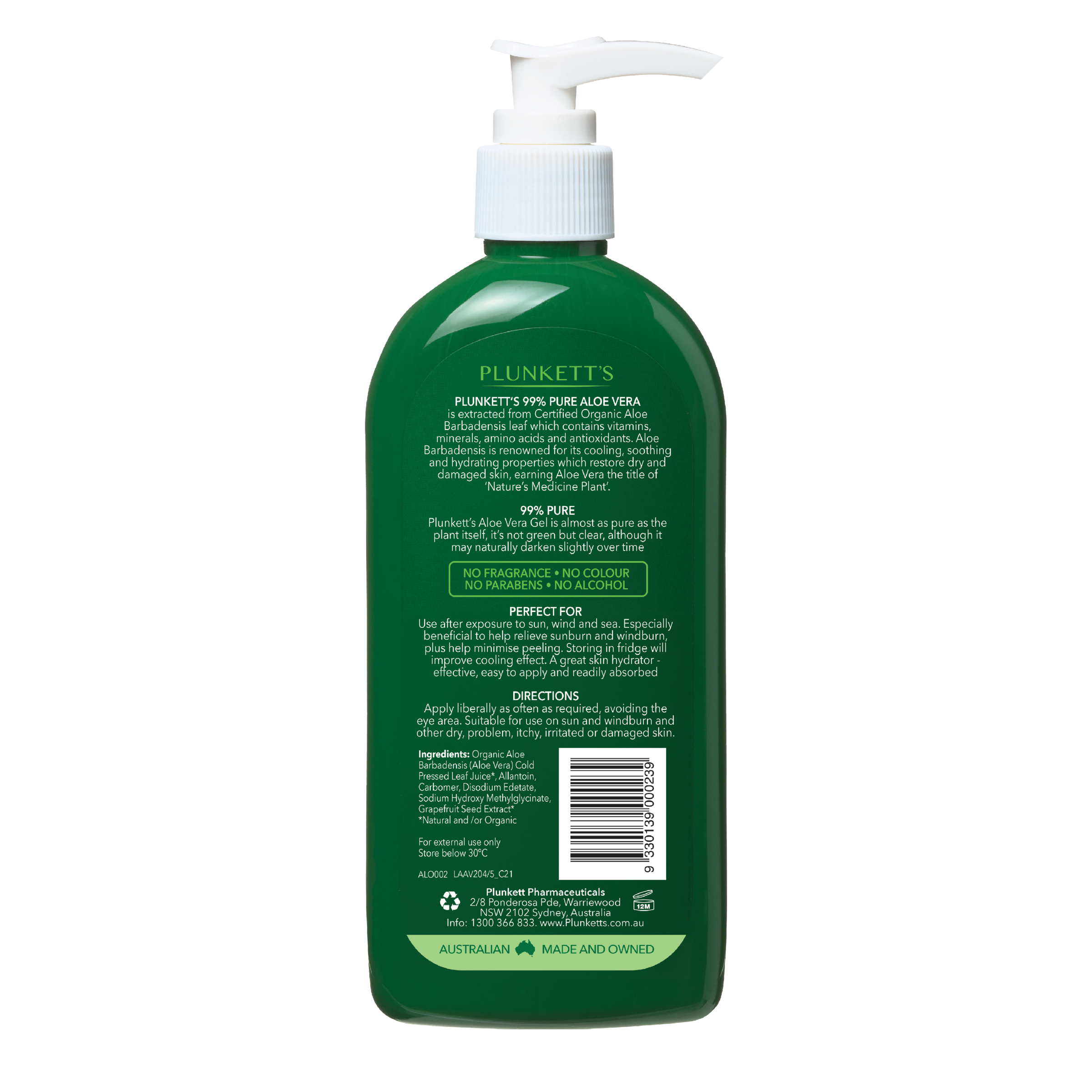 PLUNKETTS ALOE VERA AFTERSUN GEL 240ML - Image 2