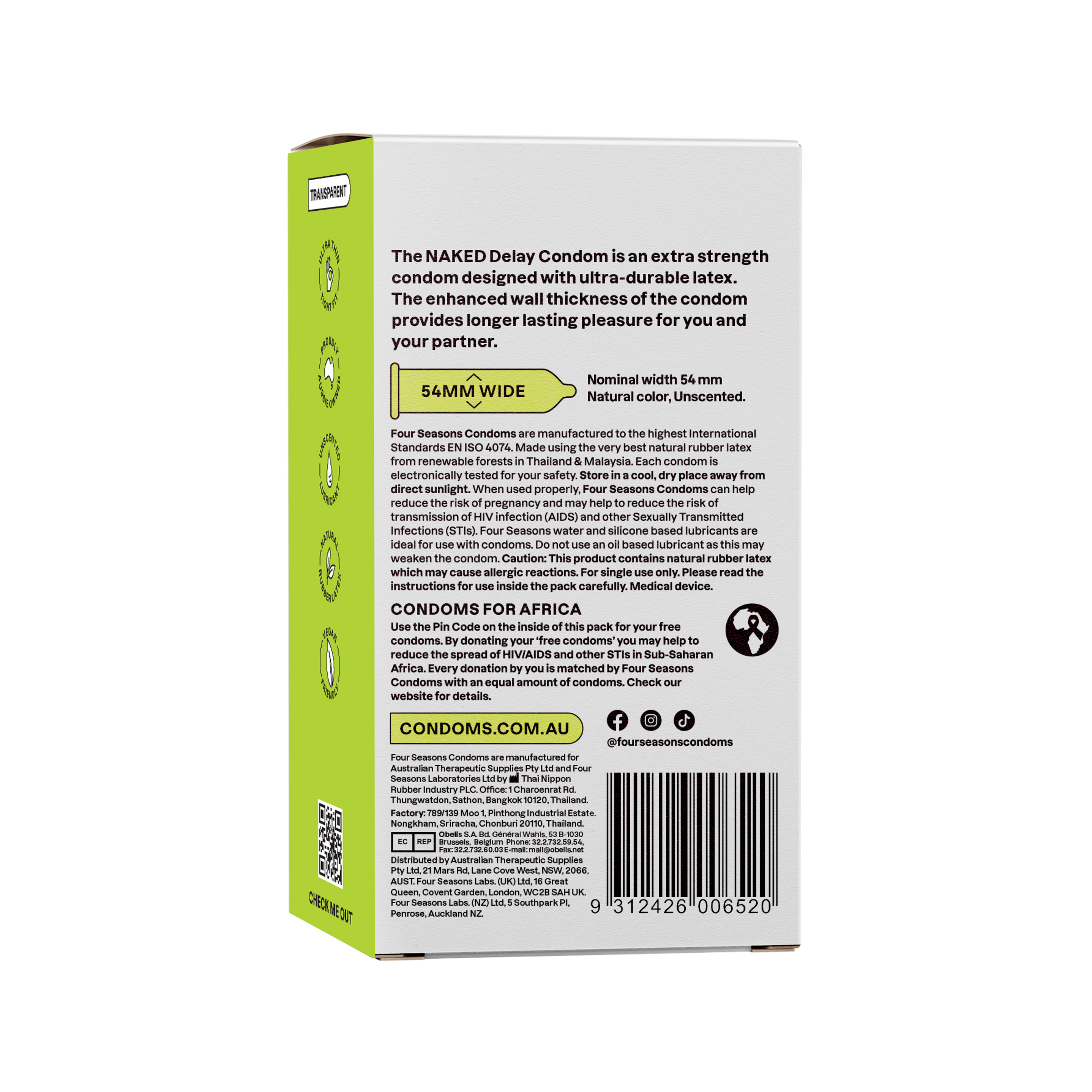 FOUR SEASONS NAKED CONDOMS DELAY 12 PACK - Image 2