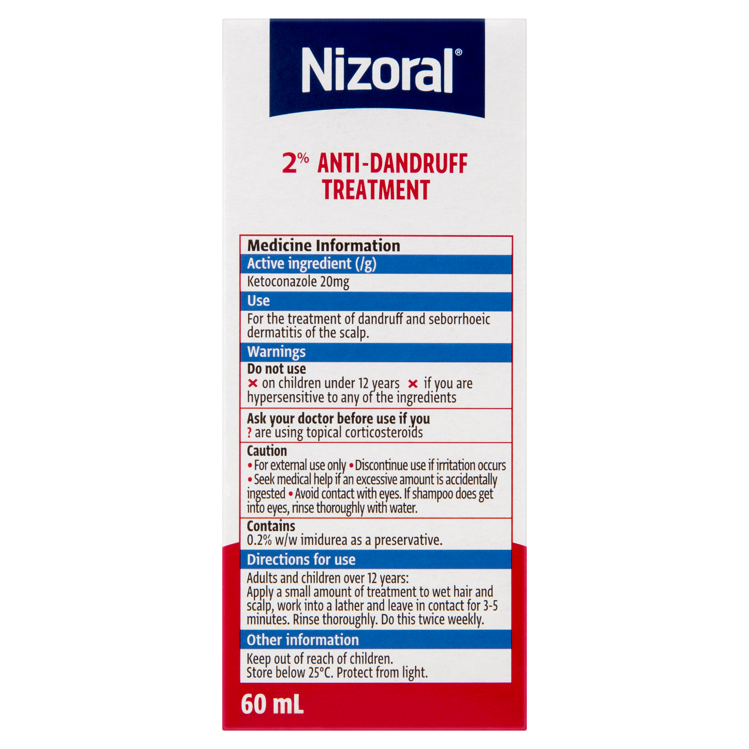 NIZORAL ANTI-DANDRUFF TREATMENT 2% 60ML - Image 4